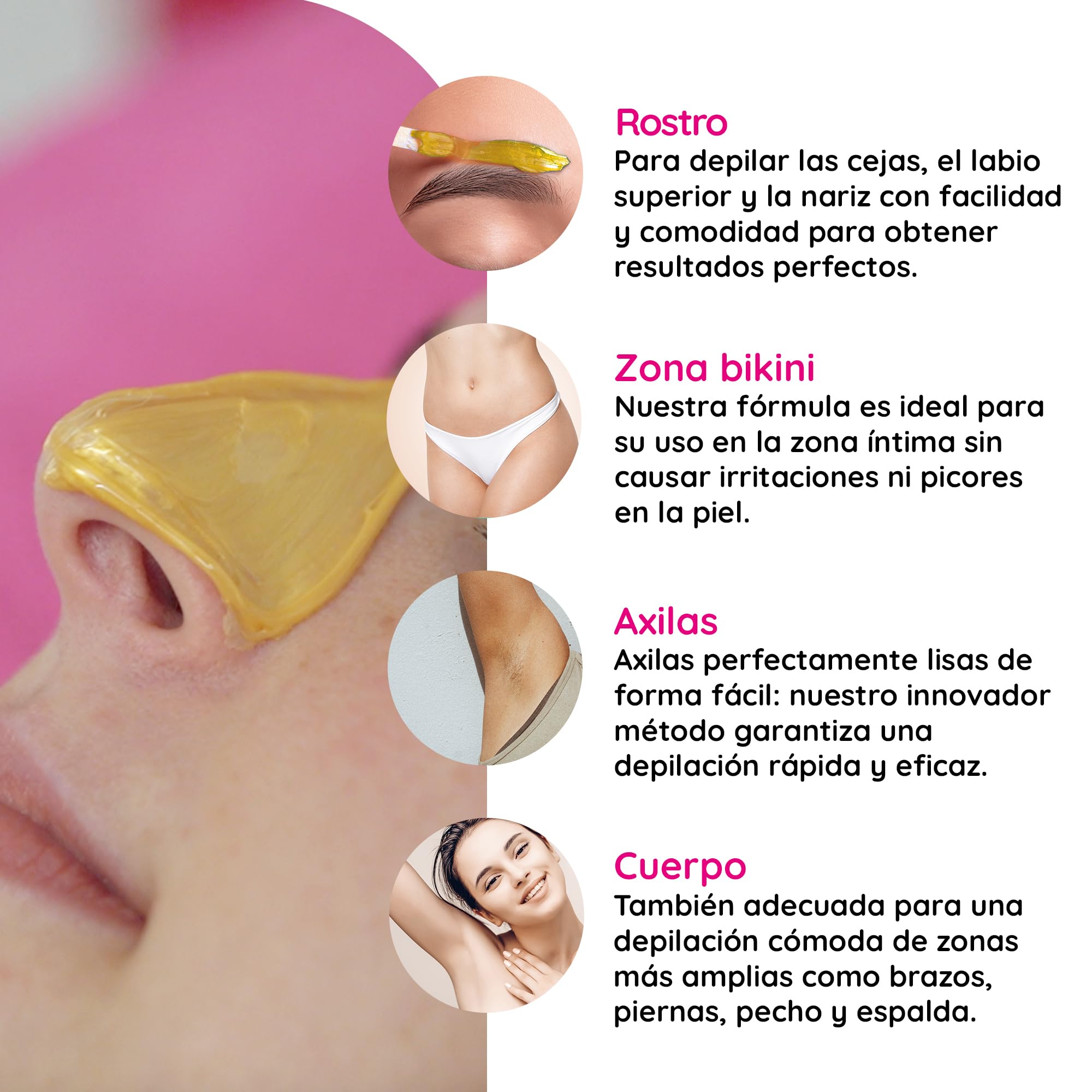 NEW YORK CITY WAX Cera para depilación 1kg - Depilación suave de cuerpo completo a partir de 2 mm de longitud de cabello con perlas de cera de calidad profesional - Frijoles de cera - Bikini brasileño