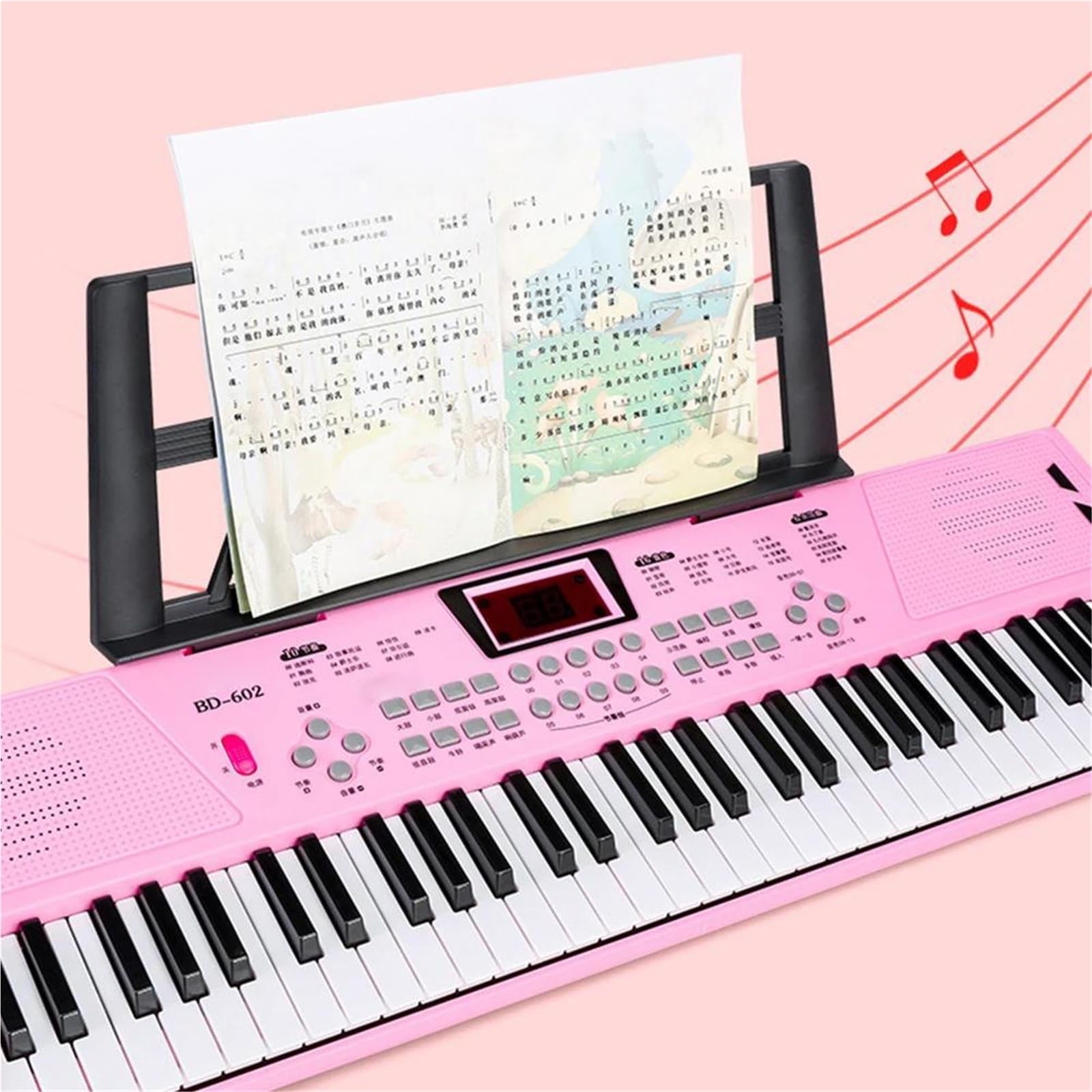 Tastiera Elettronica Digitale Per Pianoforte A 61 Tasti Portatile Professionale Per Principianti E Adulti(602 Pink)
