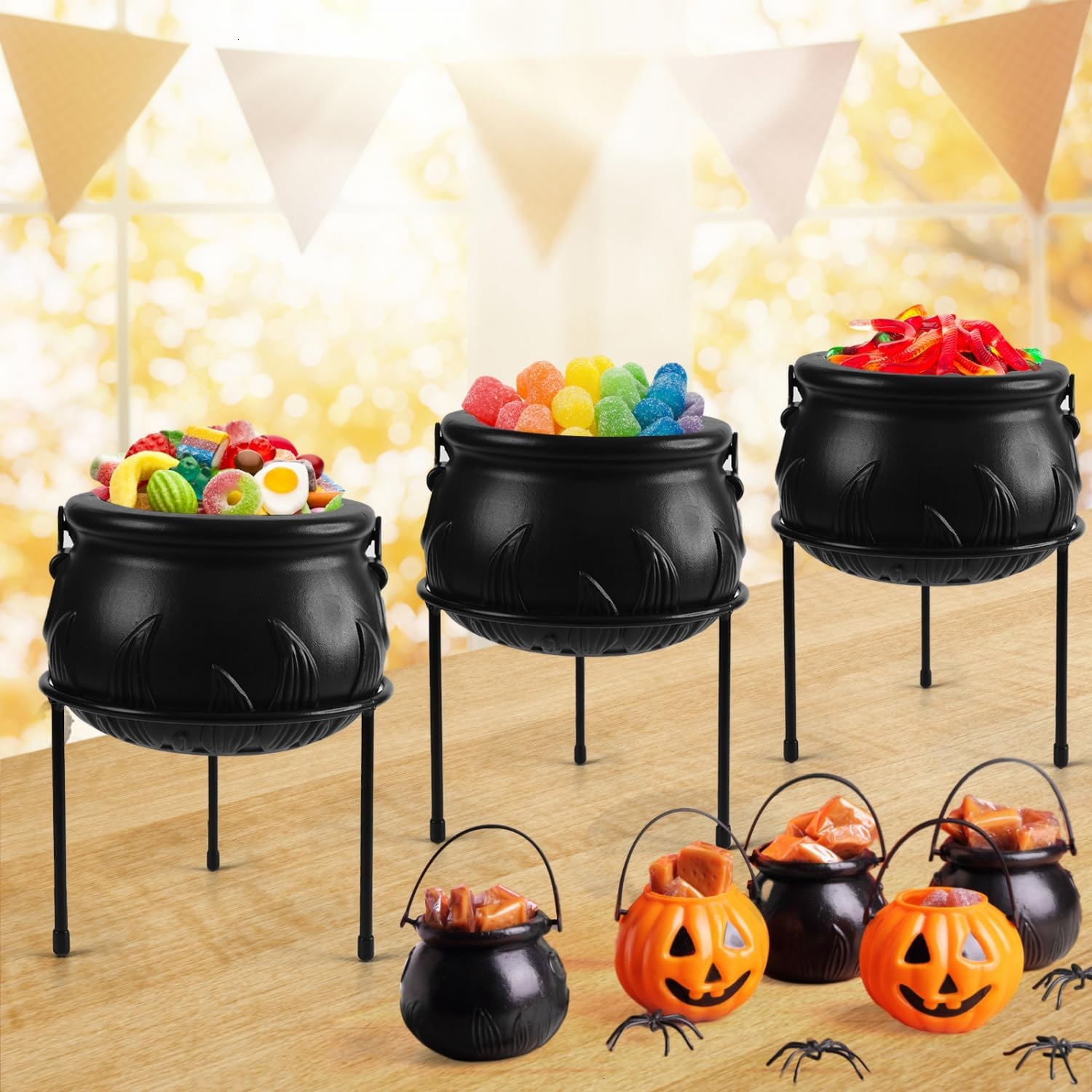 Rocinha Halloween Candy Bowls Party Decoration, 3 Pcs