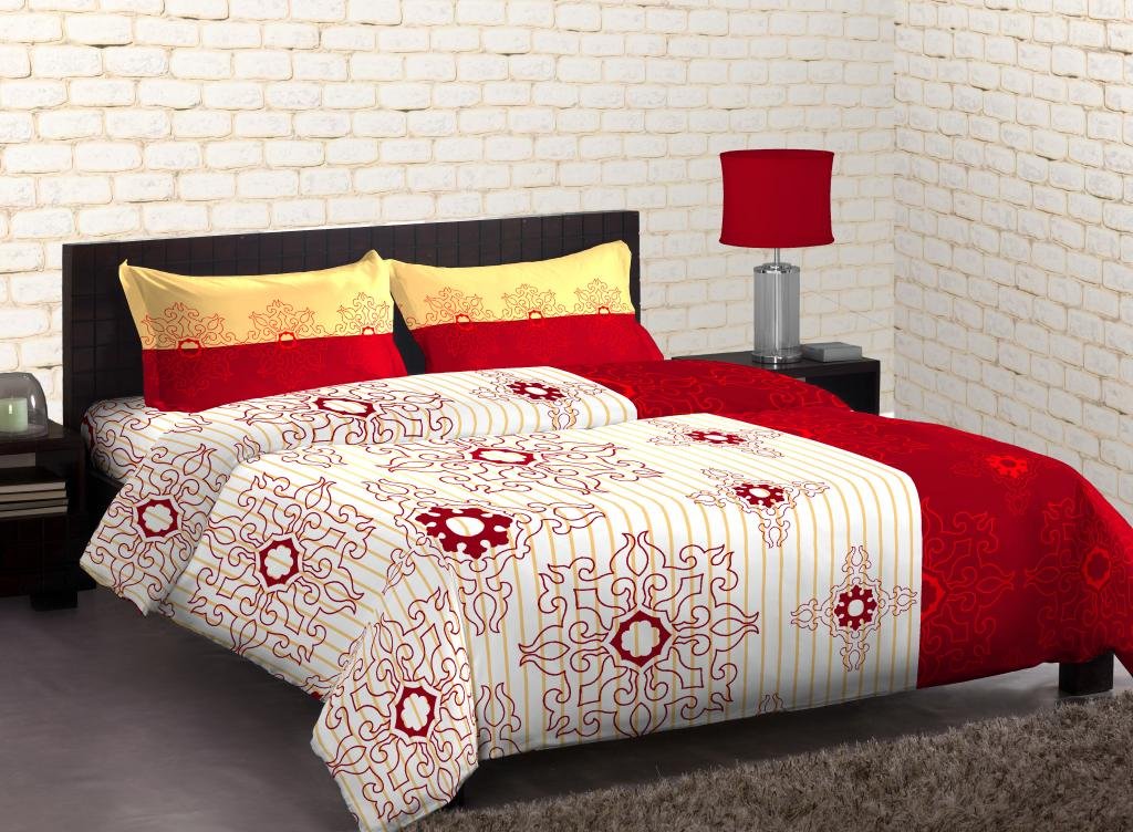 Buy Home Expression USA Callidora Abstract Cotton Double Bedsheet with
