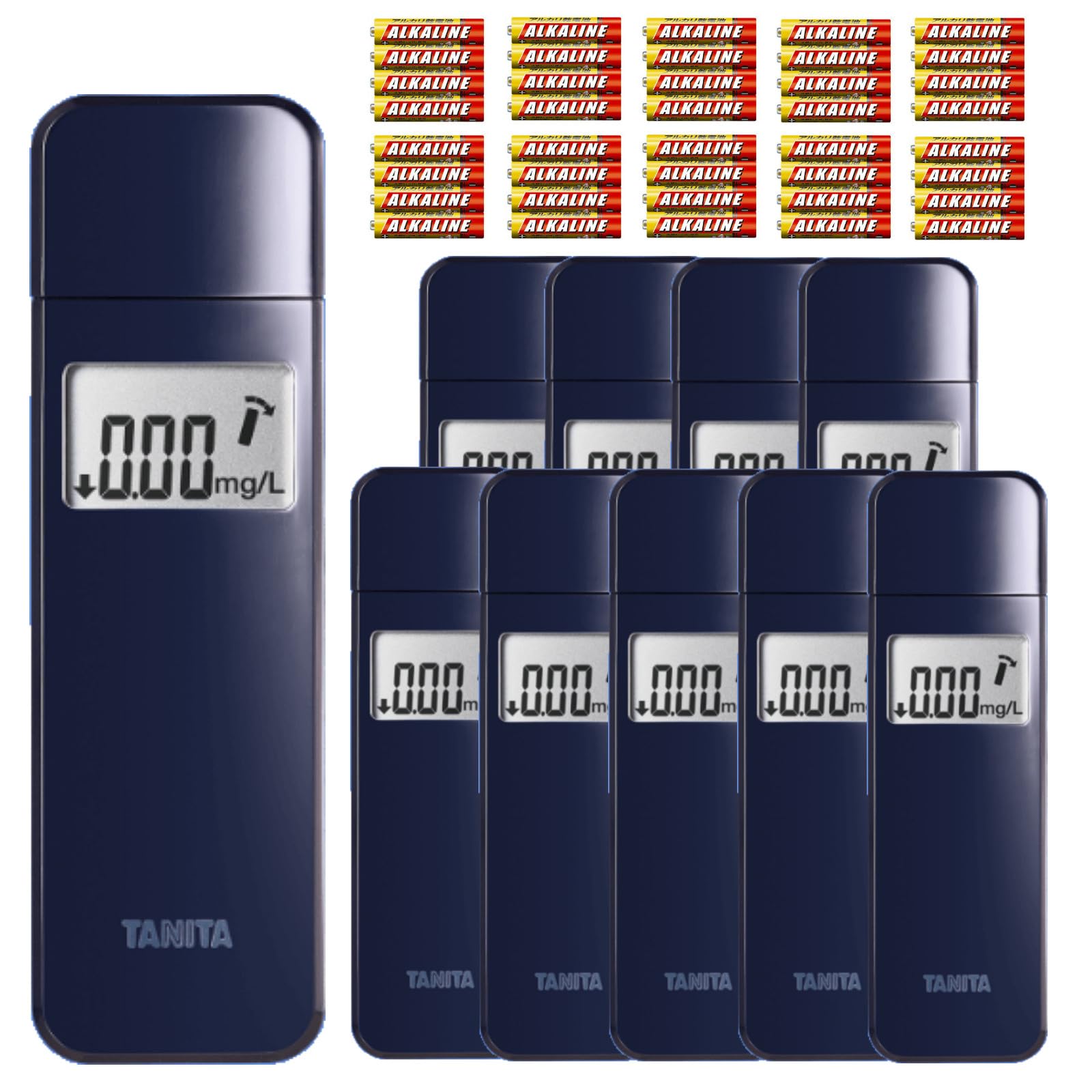 Amazon.co.jp: タニタ アルコールチェッカー ネイビー （10個まとめ