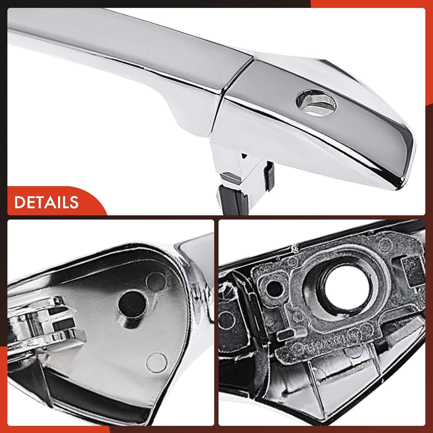 A-Premium Front Left Driver Side Exterior Door Handle with Keyhole Compatible with Honda Accord 2008-2012 Sedan Coupe, Chrome, Replace# 72181-TA5-A11