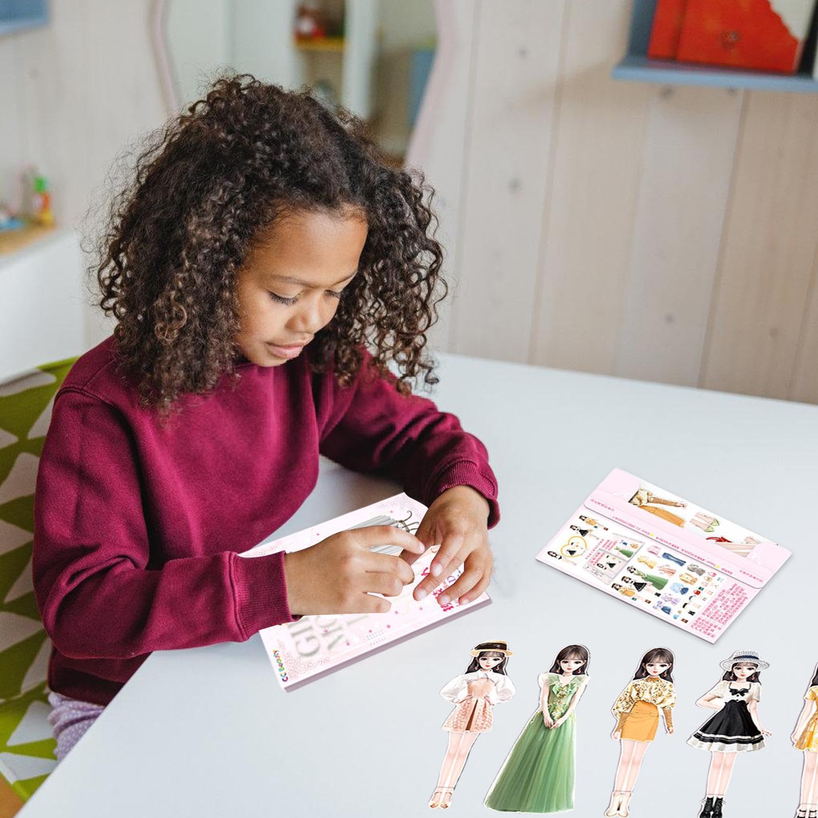Set Da Vestire Magnetico - Kit Da Gioco Puzzle Per Bambole Di Carta, Giocattoli Da Vestire Per Bambini, Gioco Di Finzione Creativo Pezzi Durevoli | Giocattolo Educativo Puzzle Di Immaginazione Per Bam