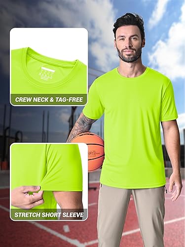 Miniatura 6 de MAGCOMSEN Camiseta de manga corta para hombre UPF 50+ de secado rápido con protección contra el sarpullido, camiseta de natación y running de alto