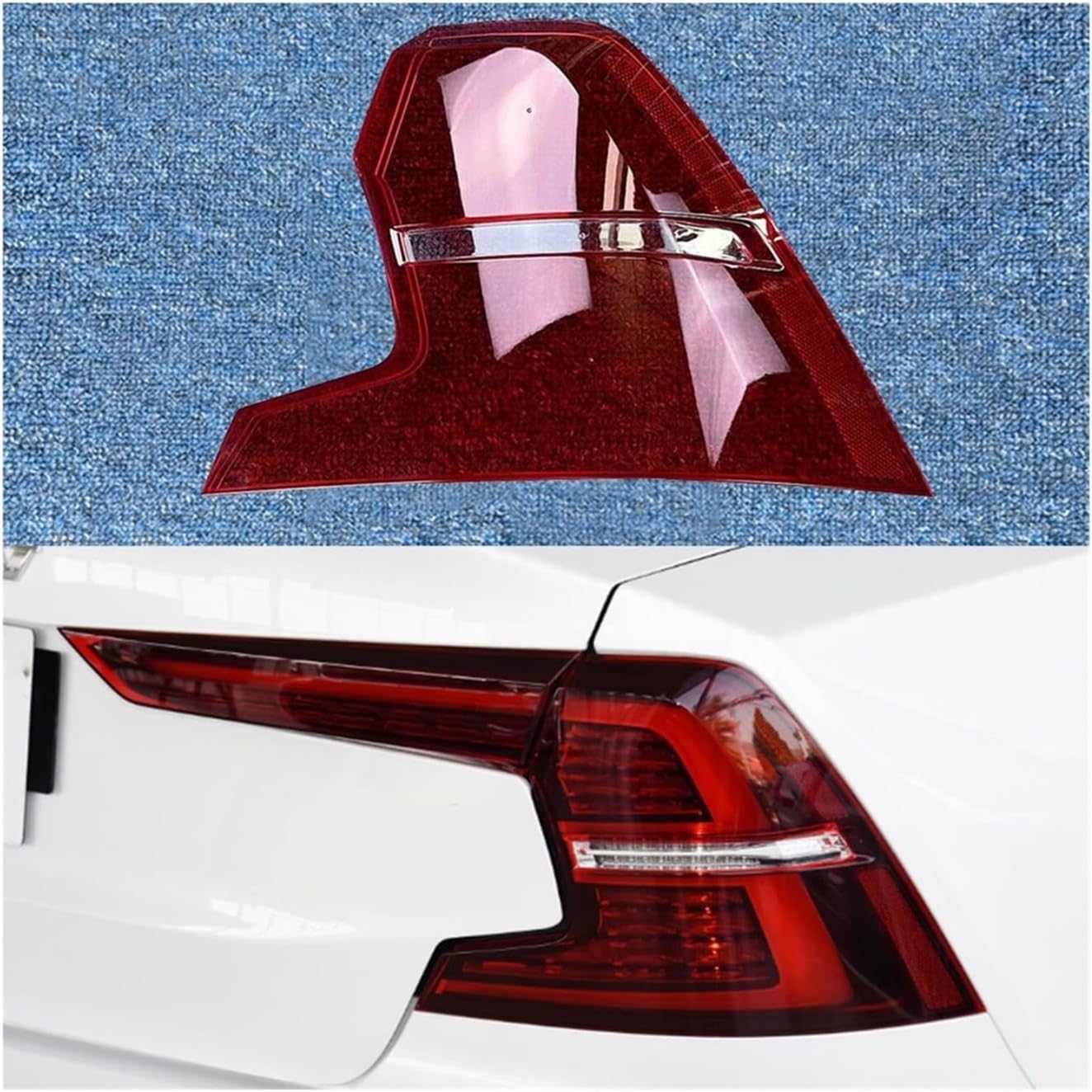 Compatible For Volvo Compatible For S60 2020-2024 For Car Rear Taillight Shell Lights Shell Replacement Auto Rear Shell Cover Mask Lampshade (Outside Right)