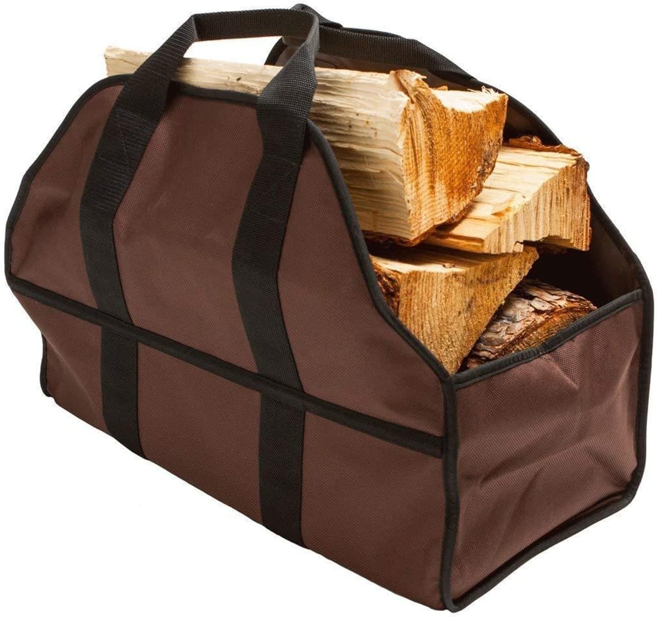 Large Firewood Log Carrier Bag – Adjustable Central Strap and Handles, Durable Holder for Camping