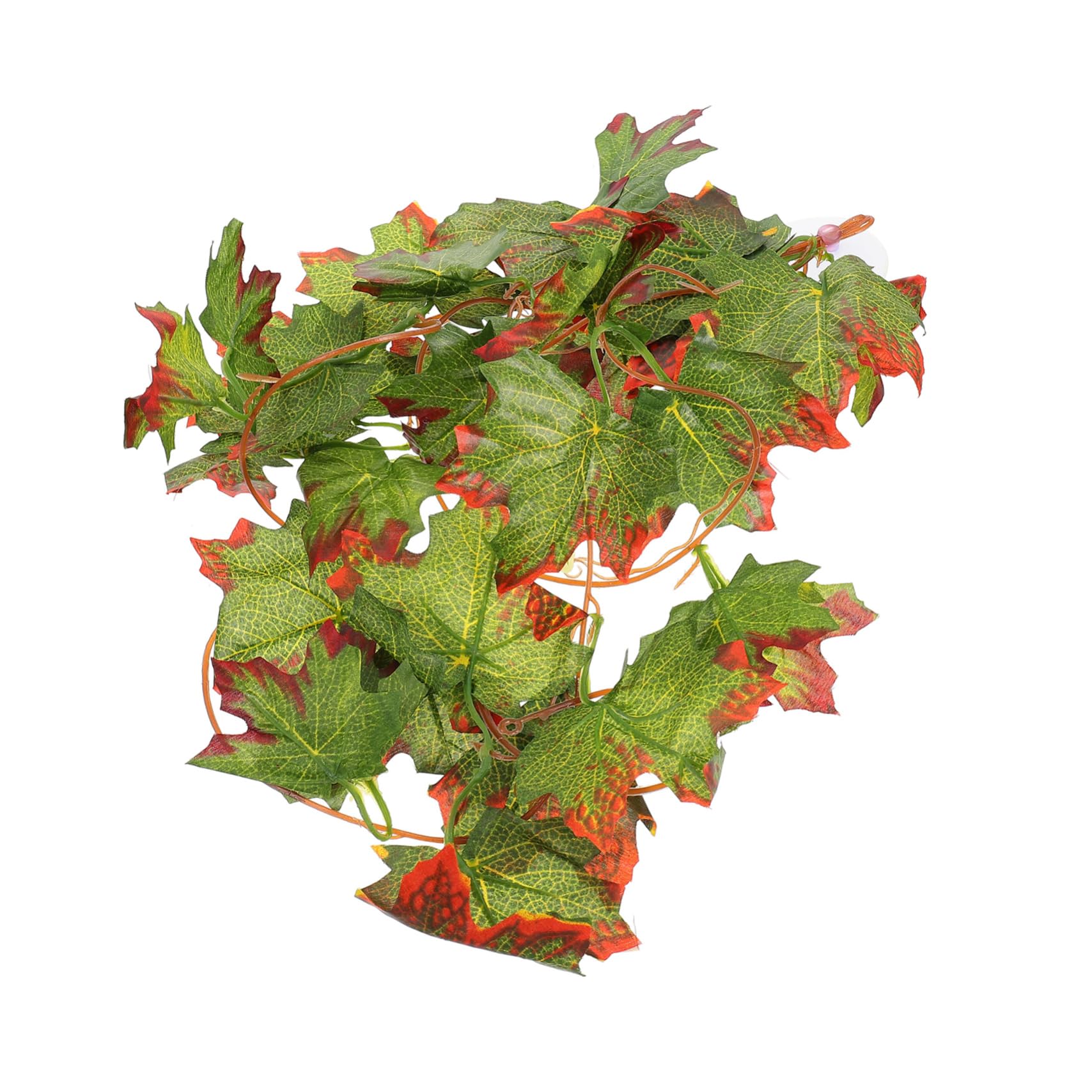 Hemoton Reptile Terrarium Decor with Fake Leaves Artificial Plants for Reptiles Easy Installation with Suction Cups for Reptile Habitats and Aquarium Decorations