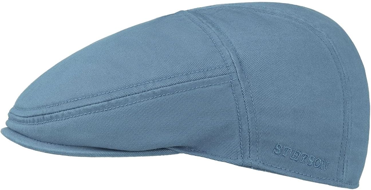 Stetson Paradise Mens Cotton Peaked Cap Flat Cap with Factor 40 UV