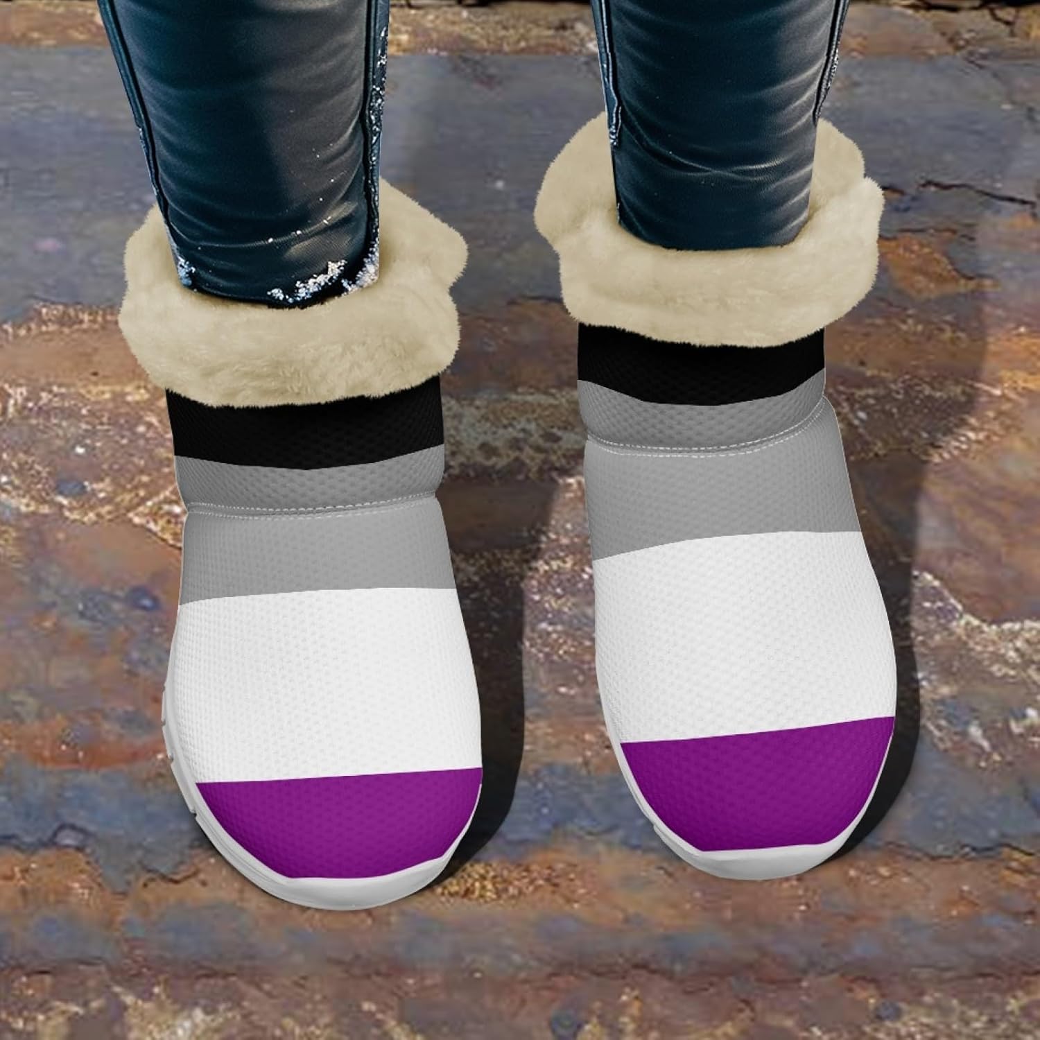 Snow Boots for Women -Fashion Winter Warm Snow Boots Anti-Slip outdoor Furry bootie for men women