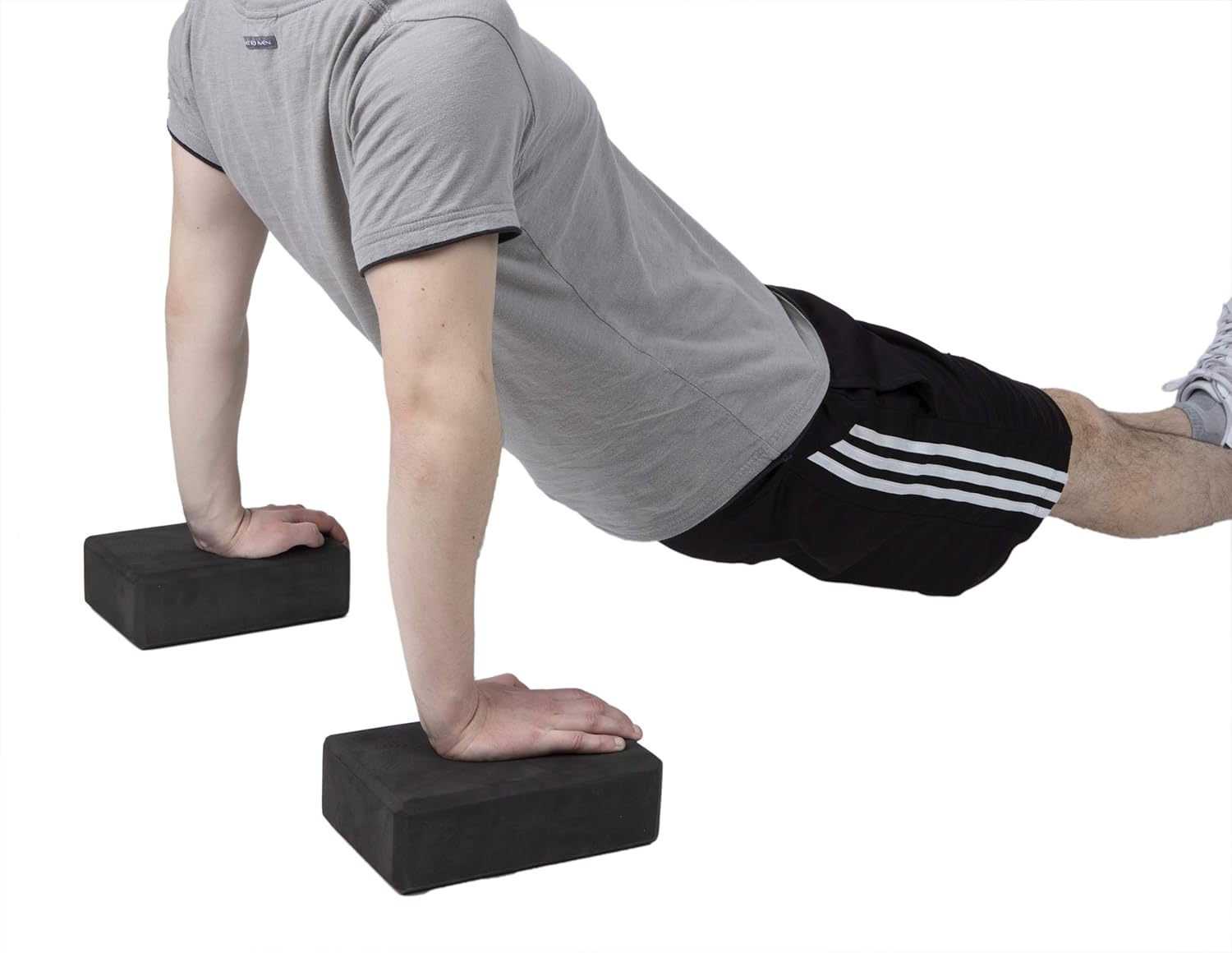 Mind Reader Yoga Block (Set of 2) High Density EVA Foam Blocks Non-Slip Surface for Yoga, Pilates, Meditation, Supports Deepen Poses, Improve Strength and Aid Balance and Flexibility, Black : Sports & Outdoors
