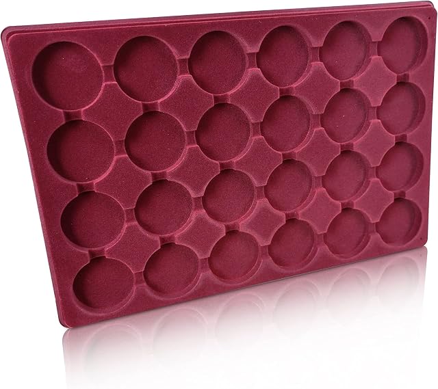Coin Tray For Collectors, Hobbyists, Clear Plastic Holder - Storage Boxes, Store Organise Multiple Currencies Rounded Perfect For Crown, £5, 25p Crown