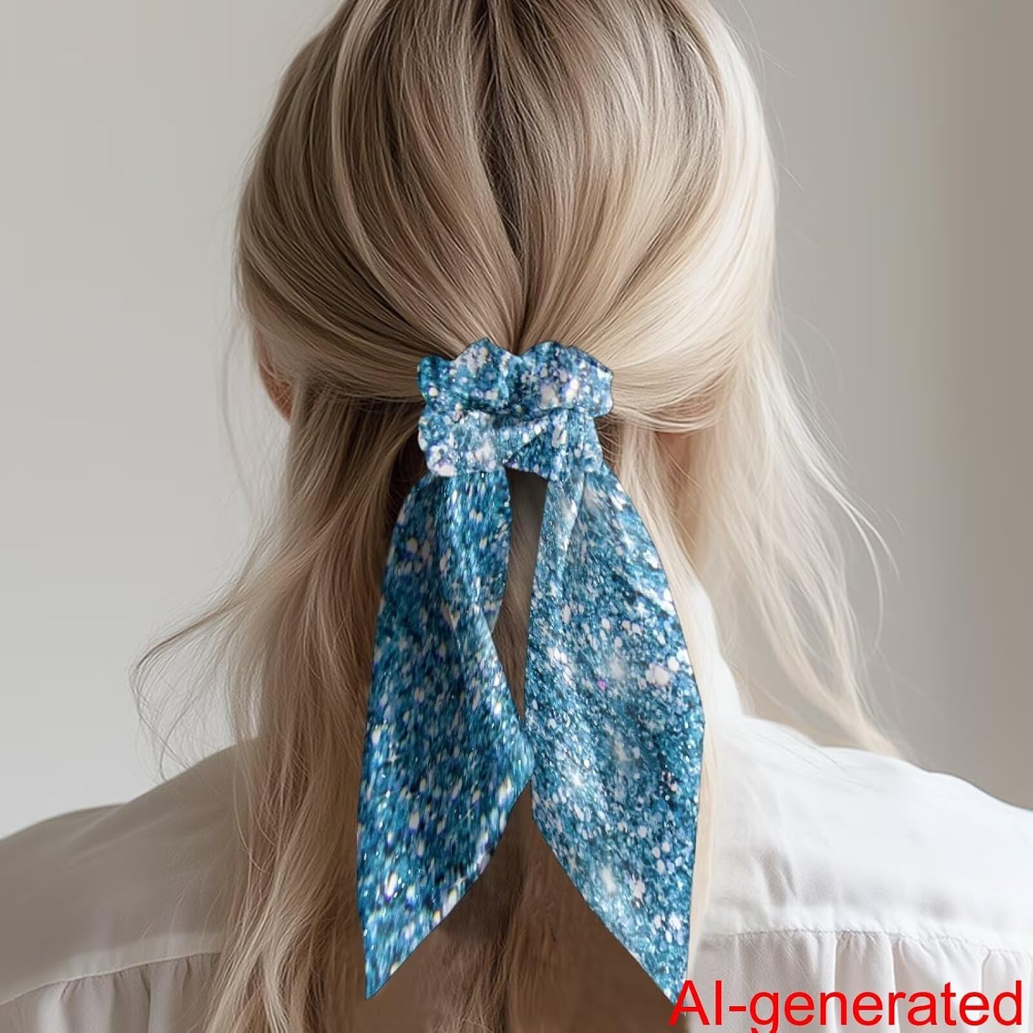 Plaid 2 Pieces Hair Scarf Scruncheis for Women Knotted Bow Hair Ties Elastic Bands Ribbon Scrunchy Ponytail Holder for Lady and Girls Y2K 2026 Fashion