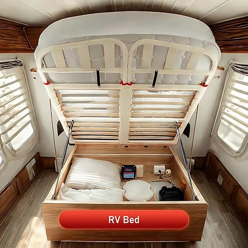 Miniatura 6 de Vepagoo C1608054 - Soporte de gas de 20 pulgadas, 100 lb450N, resorte de choque para caravana, cama Queen, cámper, camión, remolque, cama, cubierta