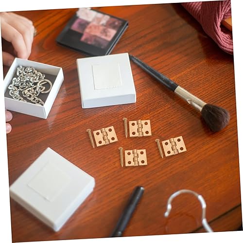 Miniatura 3 de Gadpiparty Bisagras de cobre Bisagras de cobre Bisagra de alta resistencia Accesorios para casa de muñecas Bisagra con tornillos Bisagra Vintage