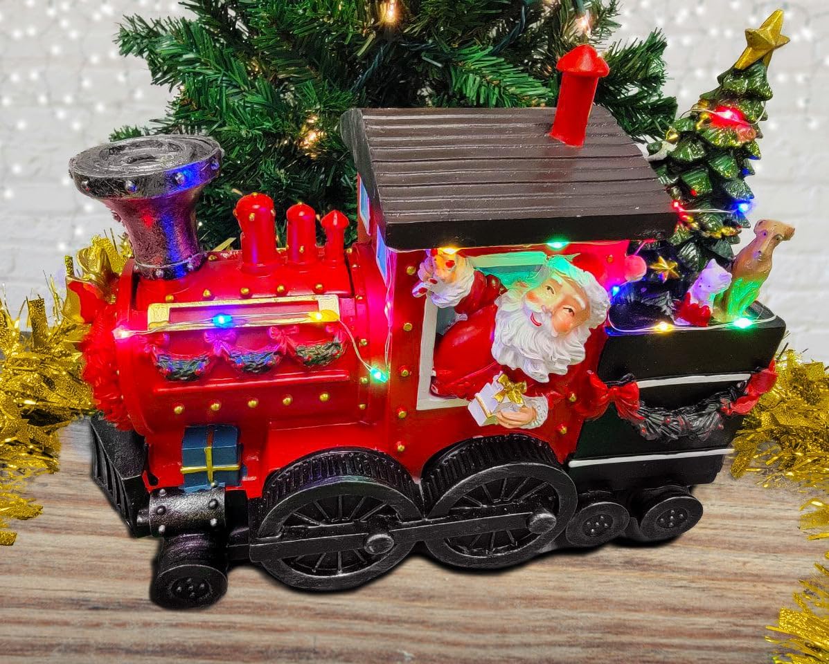 Wizardi Christmas Train with Christmas Tree Stand F07M4-35-W268