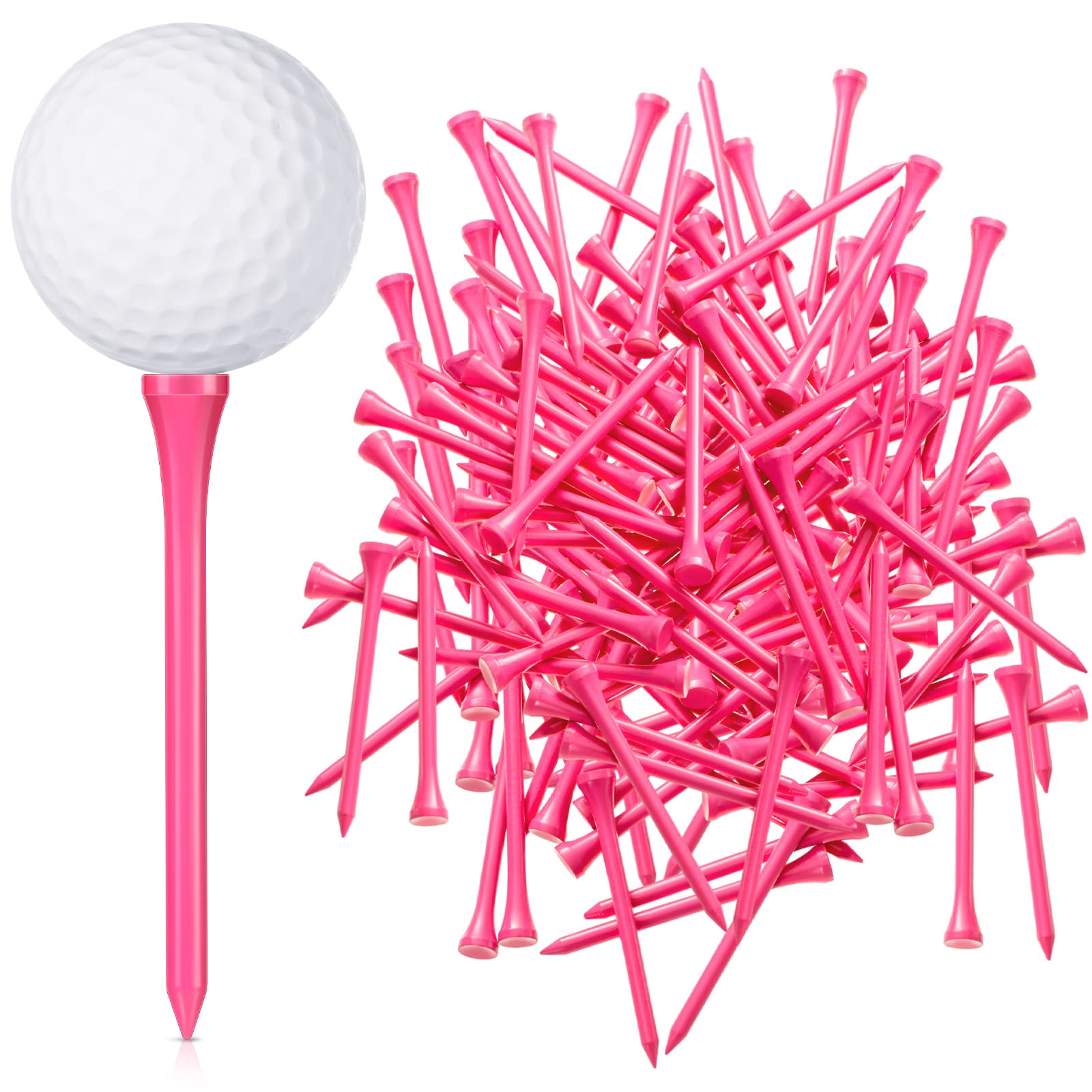 Jenaai 200 Pcs Golf Tees Bamboo Golf Tees for Women