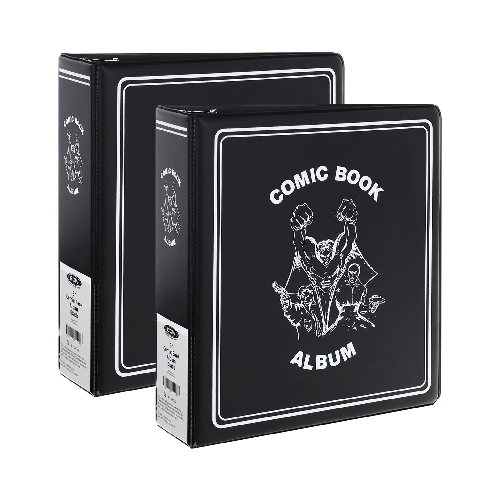 BCW Classeur de bande dessinée de 7,6 cm – 2 carats | Peut contenir jusqu'à 20 bandes dessinées | Convient à l'âge actuel et à l'âge d'argent | Rangement robuste pour bandes dessinées | Poche