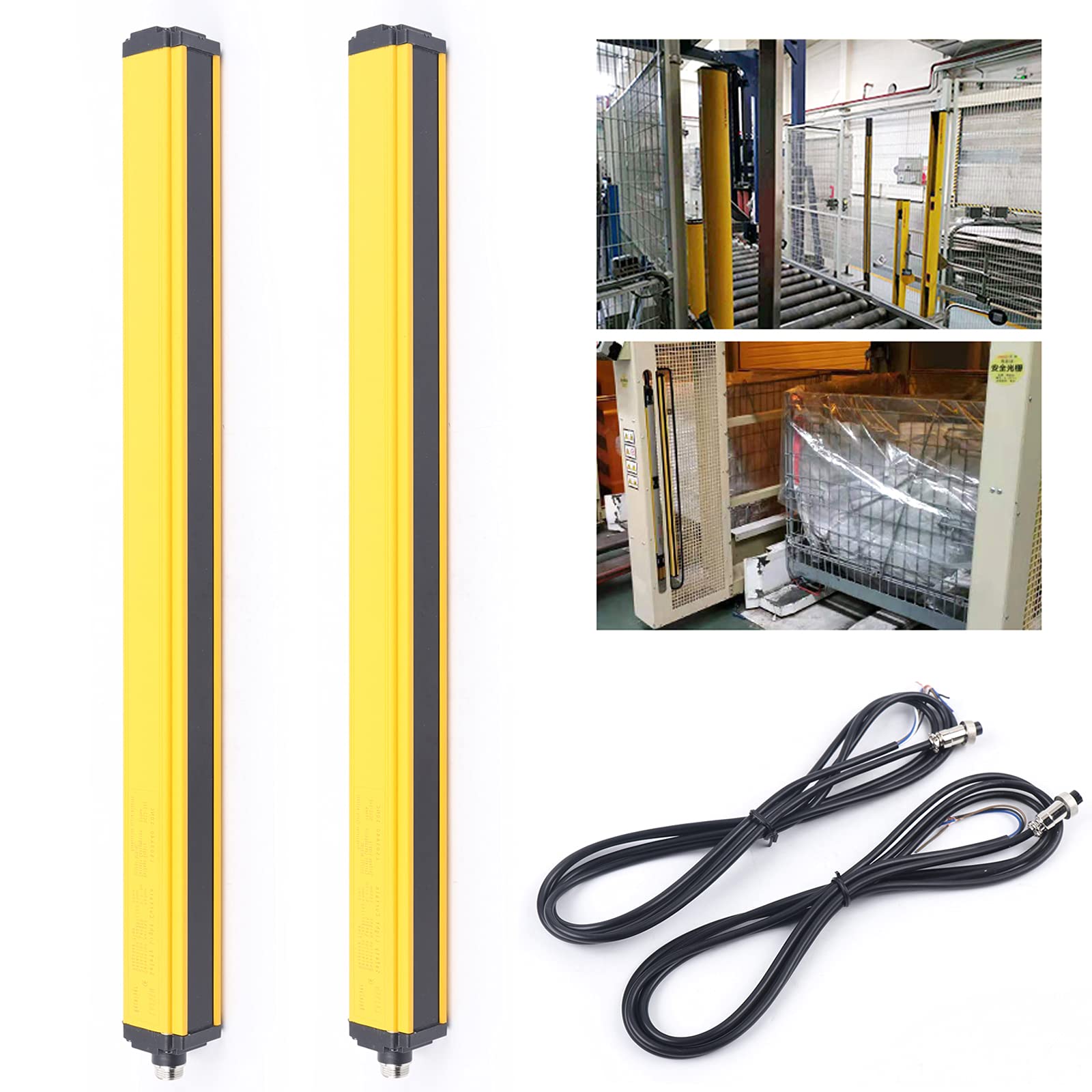 Dispositivo de seguridad de rejilla de luz, 10 rayos, CC 24-30 V, interruptor de sensor de cortina de luz, dispositivo de seguridad de rejilla de luz, control industrial, interruptor de sensor para