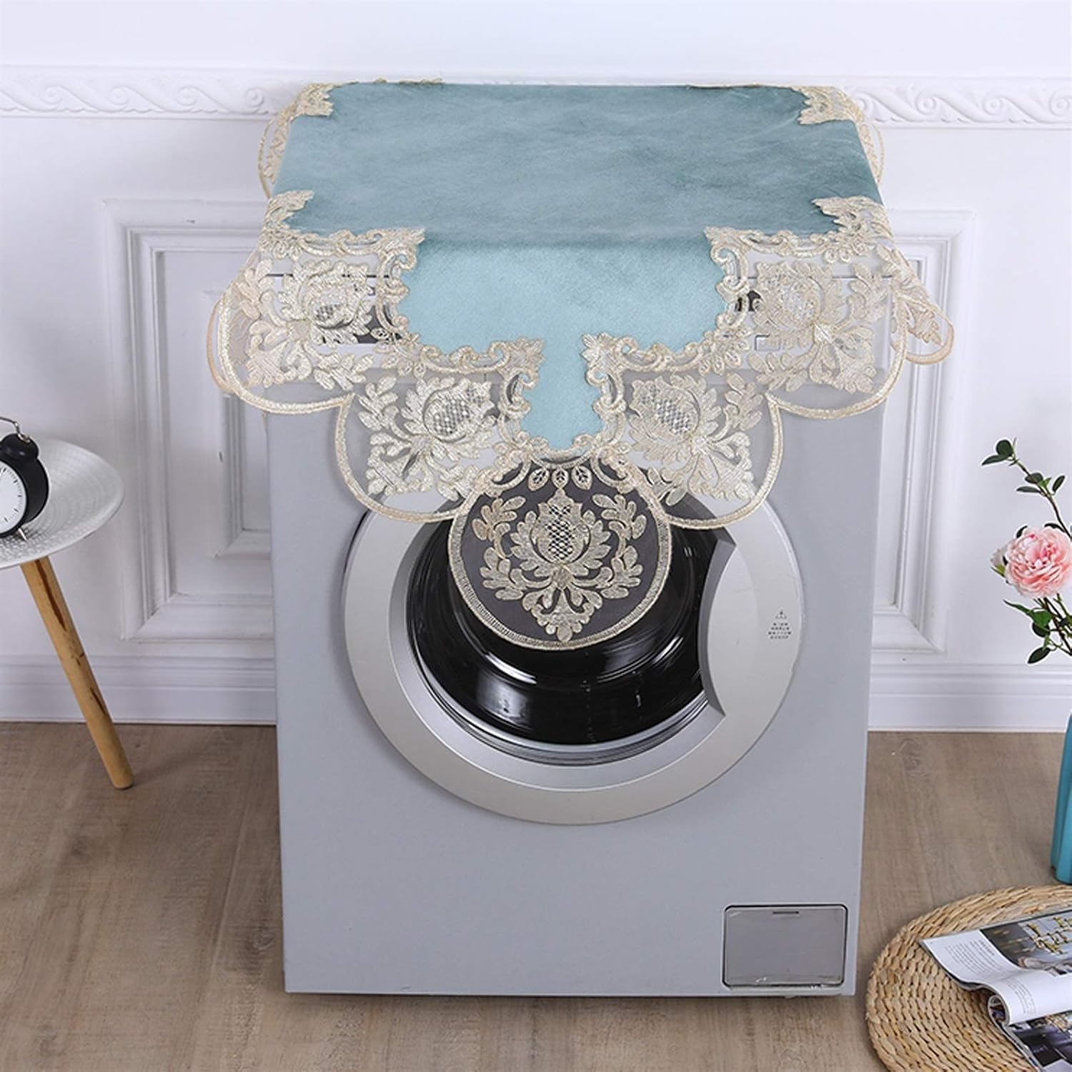 Appliance Dust Cover Washing Machine Cover， Washing Machine Cover Dustproof Cotton Fridge Cover Decorative Top Load Cover for Easy Use Dust Cover for Home Appliances(Small)