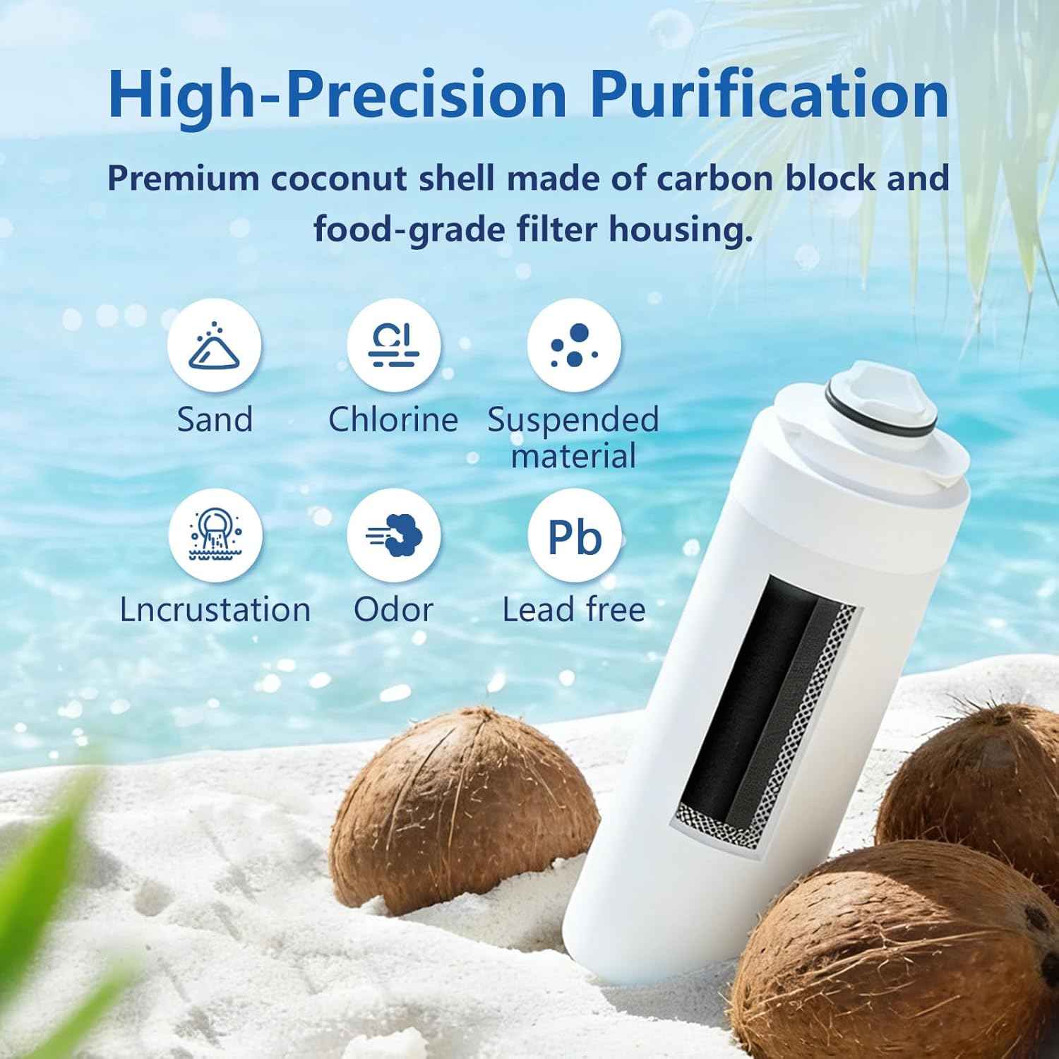 51300C, Replacement for Elkay® 51300C, Replacement 55898C Filters, Compatible with Elkay® ezH20® and Halsey Taylor® Bottle Filling Stations, Reduces Chlorine, Bad Taste & Odor, 3 Pack