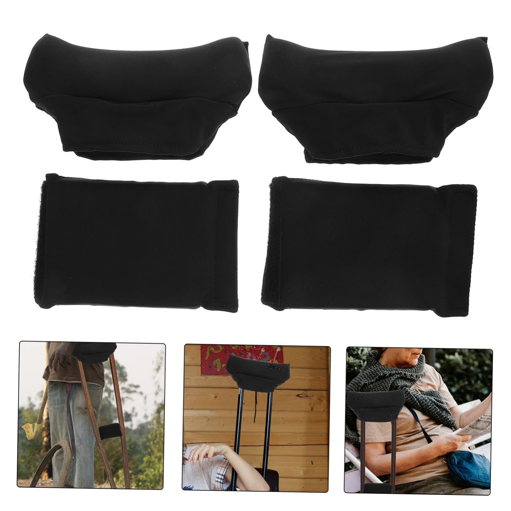 Healvian 3juegos Almohadillas Antideslizantes Para Muletas Cubiertas De Axila y Mango Accesorios Para Mayor Comodidad y Seguridad Al Usar Muletas