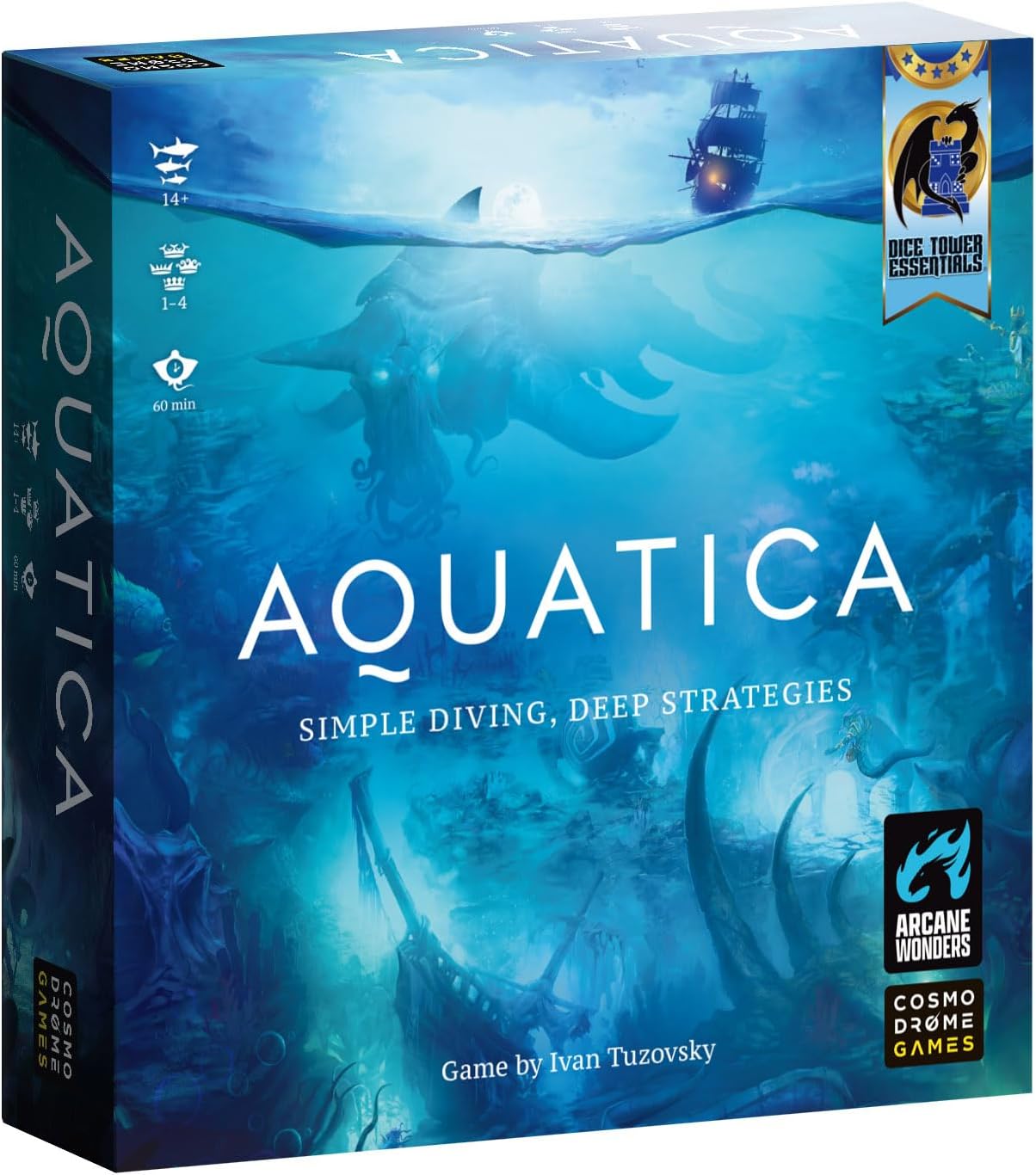 Cosmo Drome Games | Aquatica | Board Game | 1 to 4 Players | Ages 12+ | 30 to 60 Minutes Playing Time