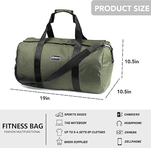 Vista 19 de FIREDOG Bolsa de lona a prueba de olores, bolsa grande a prueba de olores para almacenamiento de viaje Gris