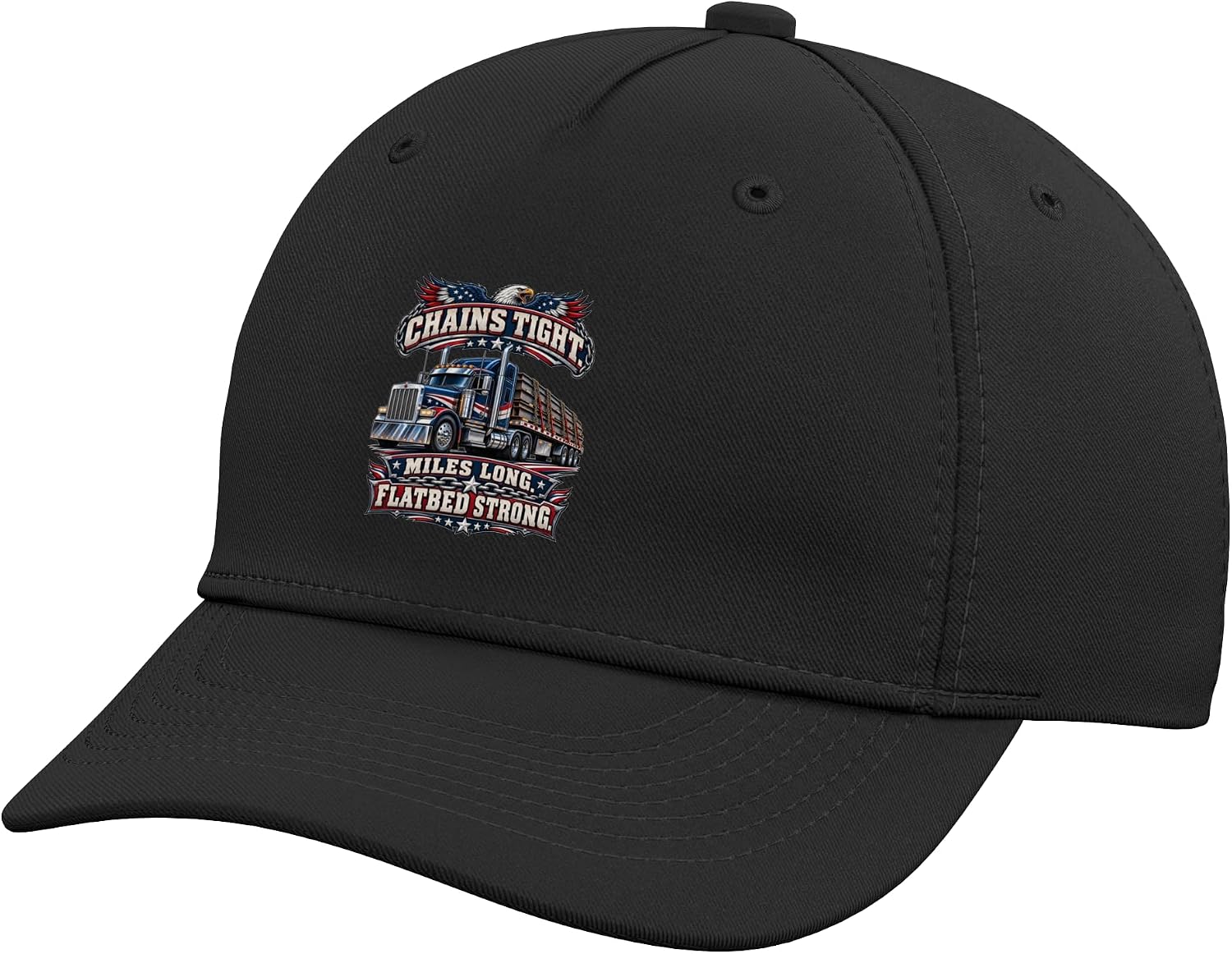 Chains Tight Miles Long Flatbed Strong Truck Driver Adjustable Baseball Hat