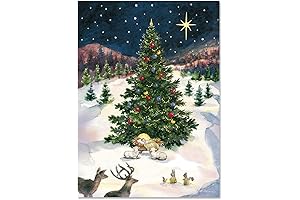 Current Christmas Tree and Manger Greeting Cards (Set of 18) for Sending Holiday Well-Wishes