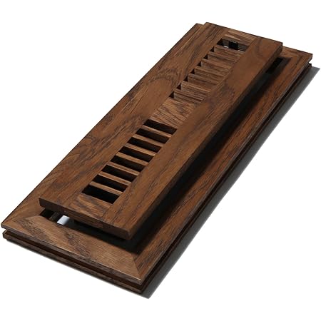 Decor Grates Wlfh212 S 2 Inch By 12 Inch Wood Flush Mount Floor Register Hickory Saddle Floor Heating Registers Amazon Com