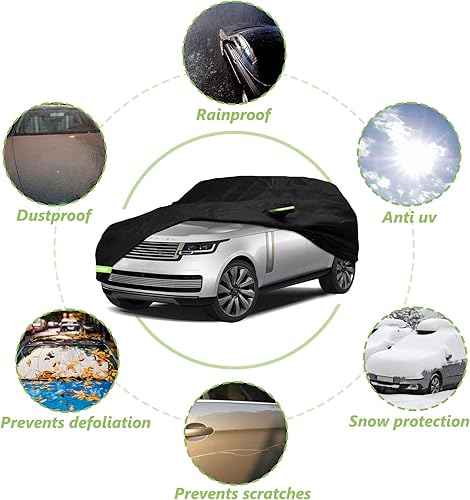 Miniatura 11 de YIXIN Funda impermeable para automóvil para Jeep Gladiator 2020 2021 2022, fundas 190T, ajuste personalizado, 100% impermeable, resistente al viento