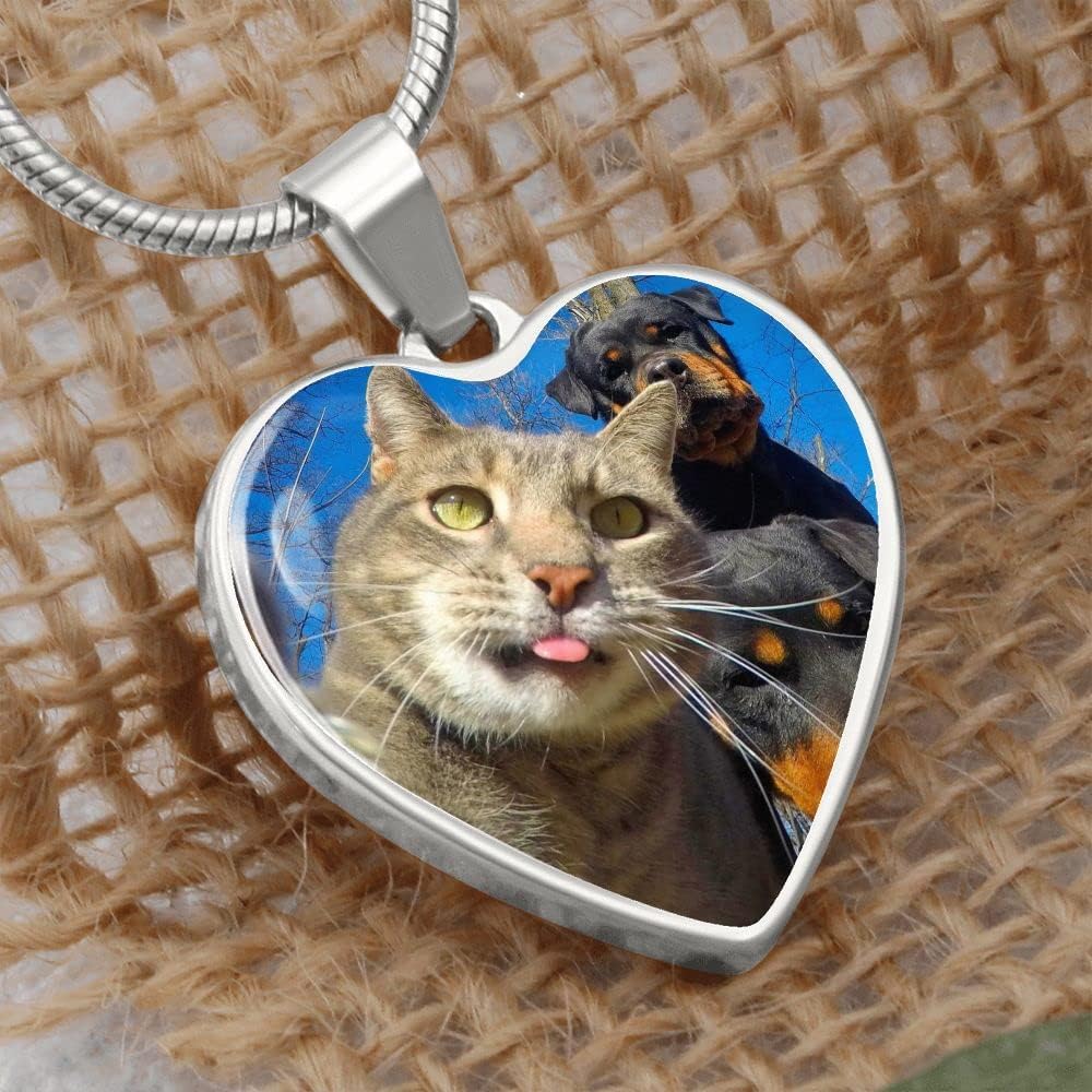 Dog Mom Necklace, Pet Memorial Necklace, Pet Photo Necklace Personalized, Pet Memorial Gift, Pet Remembrance Gift, Custom Gift for Pet Lover