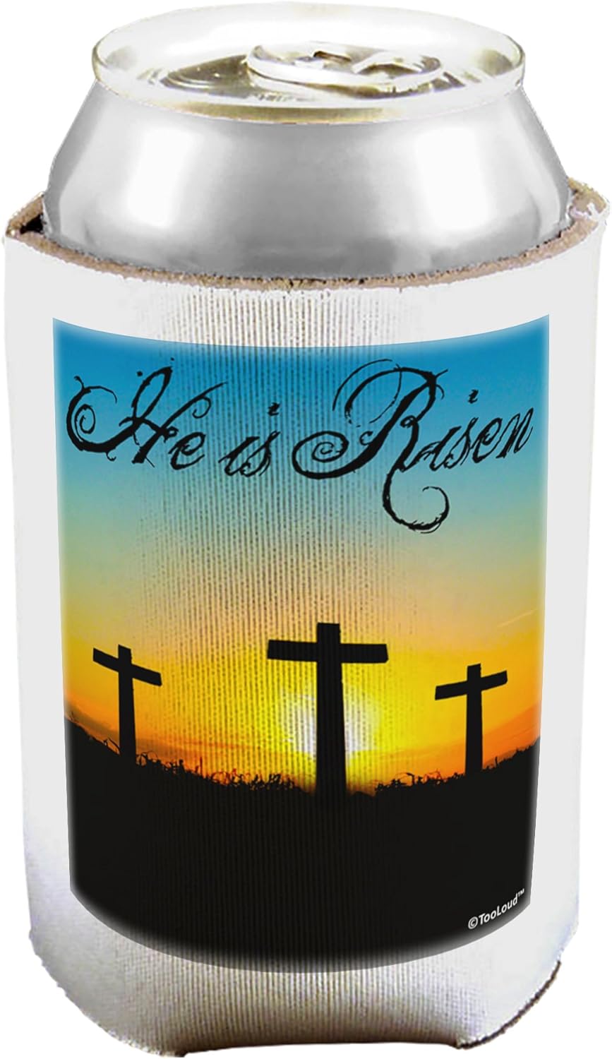 TooLoud Three Crosses Sunrise - He Is Risen Can/Bottle Insulator Coolers - 6 Pieces