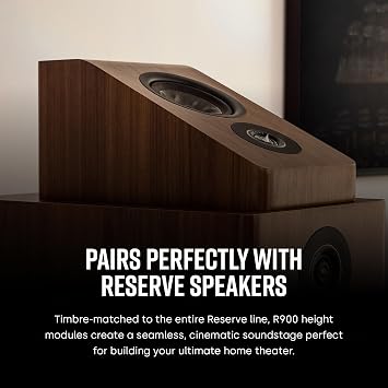 Polk Audio Reserve R900 Height Module, Dolby Atmos Speakers for 3D, Multidimensional Sound, 1 Pinnacle Ring Tweeter & 4 Turbine Cone Woofer, Hi-Res Certified, IMAX Enhanced, Wall Mountable, Walnut