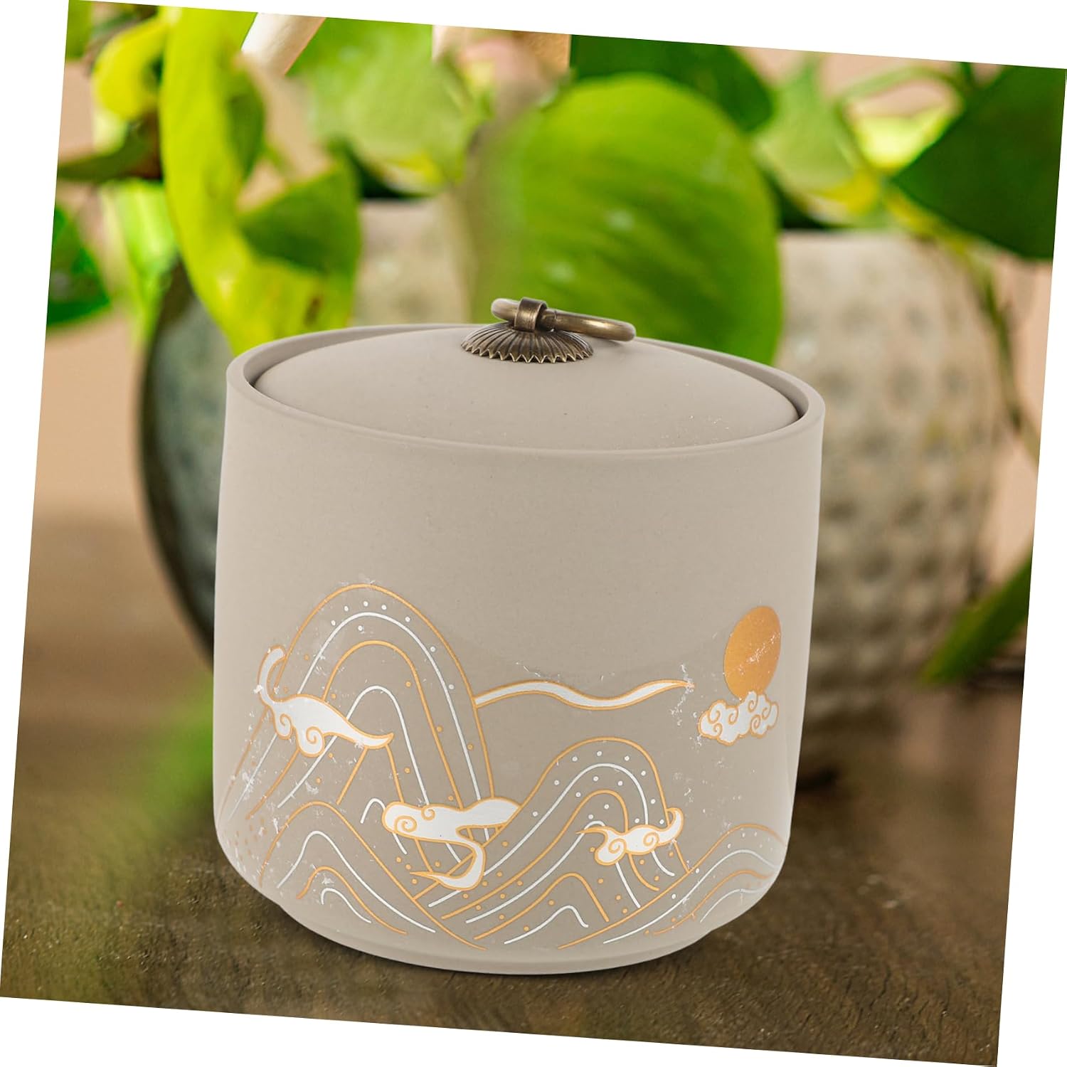 ibasenice Ceramic PET Urn for Cats and Dogs Mini Sealed Cremation Ashes Container for Home Memorial Waterproof and Elegant Design for PET Ashes
