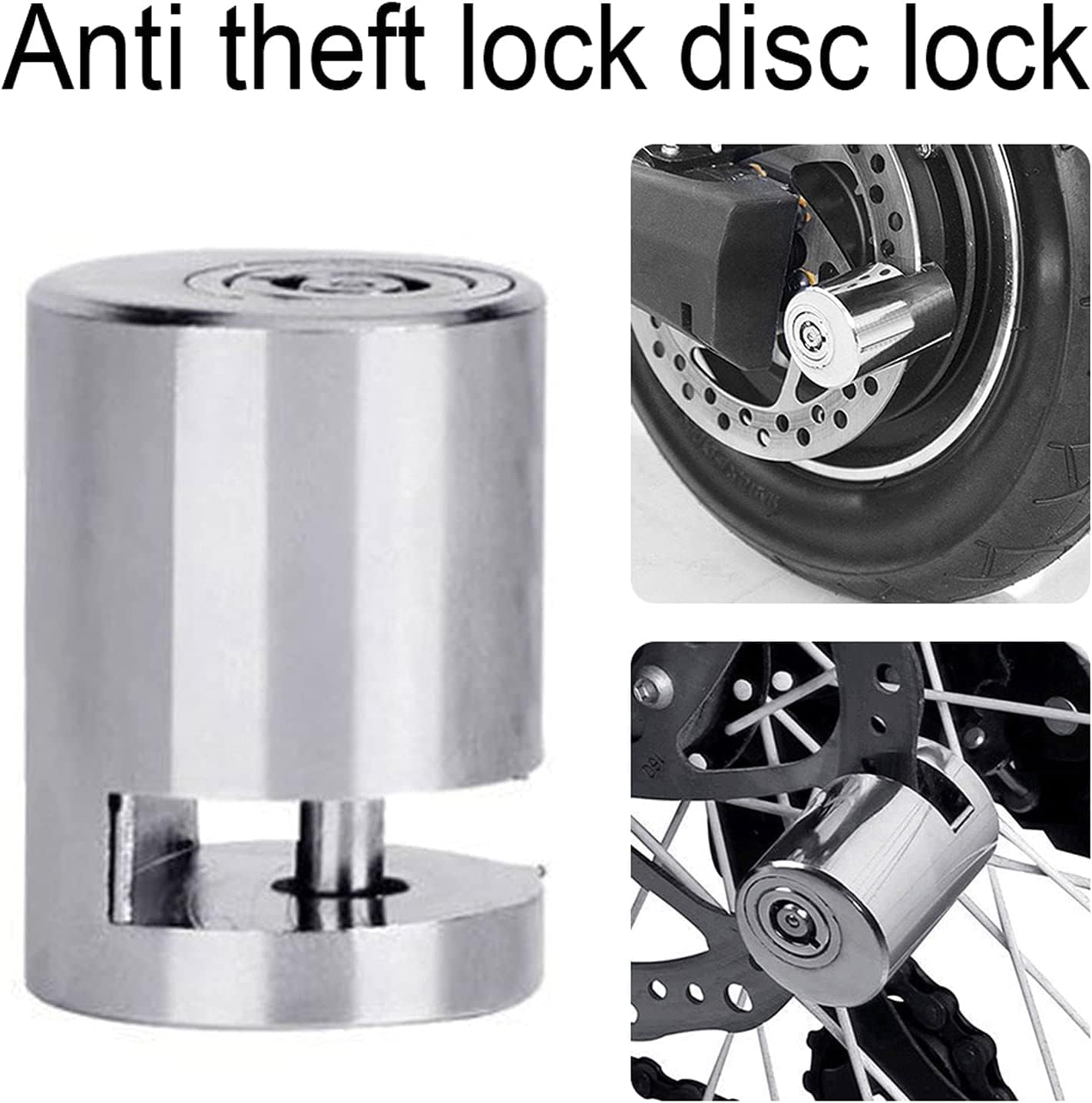 Disc Brake Lock,Zinc Alloy Security Disc Brake Wheel Lock with 2 Keys for Bike Motorbike Scooter Mountain Bike Anti-Theft Lock Anti-Theft Lock