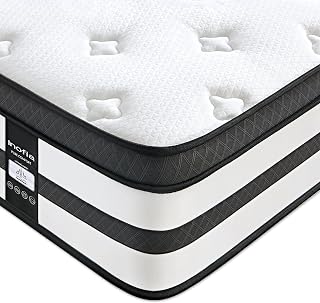 Inofia King Size Mattress Memory Foam 5FT, 12.6 Inch Hybrid Sprung Mattress | Breathable Sleep Surface, Fire Resistant, Responsive Zoned Support , Motion Isolated, 100 Night Home Trial