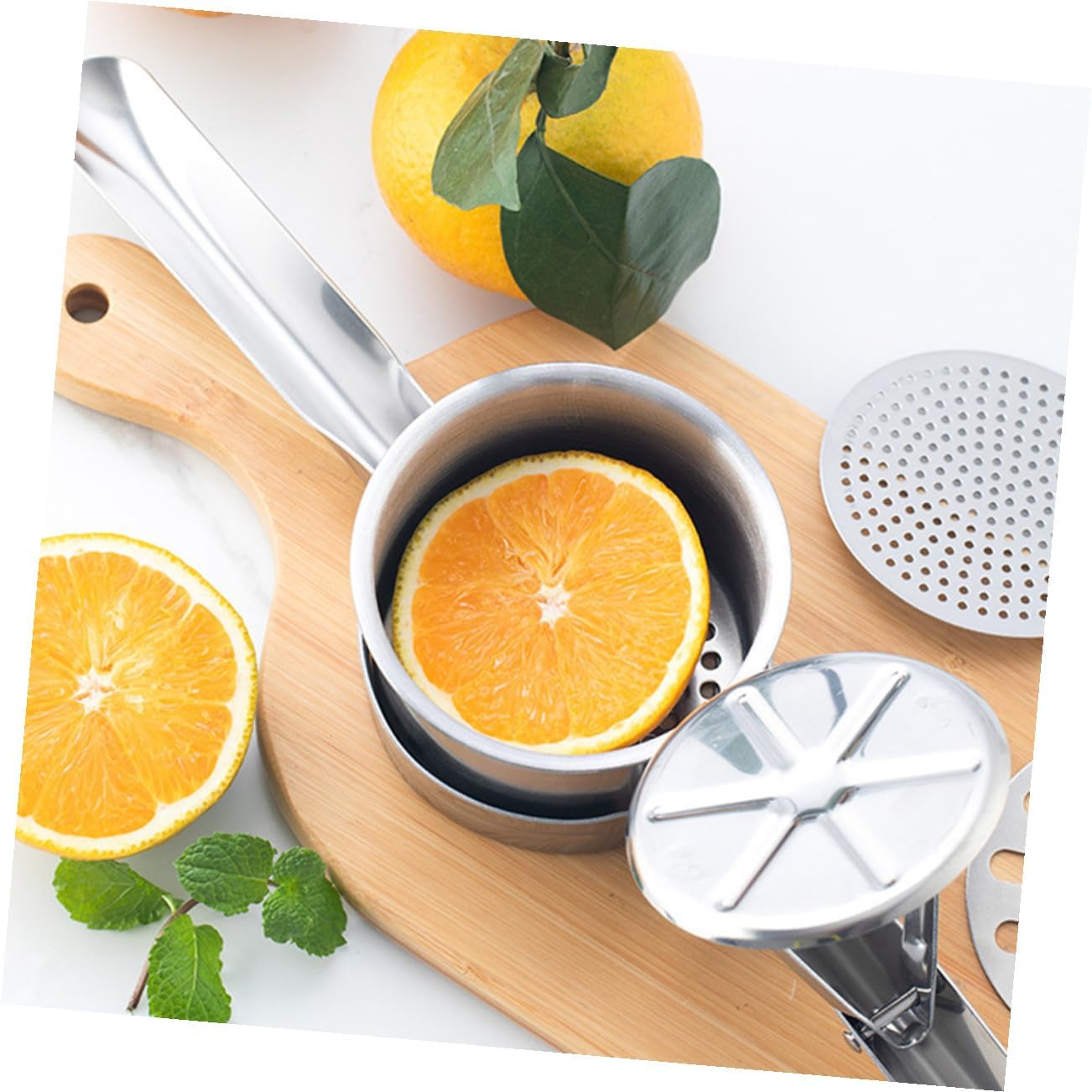 SOLUSTRE Stainless Steel Potato Crusher and Detachable Masher Multi-use Potato Ricer Manual Presser Kitchen Utensil for Home Cooking and Vegetable Mashing