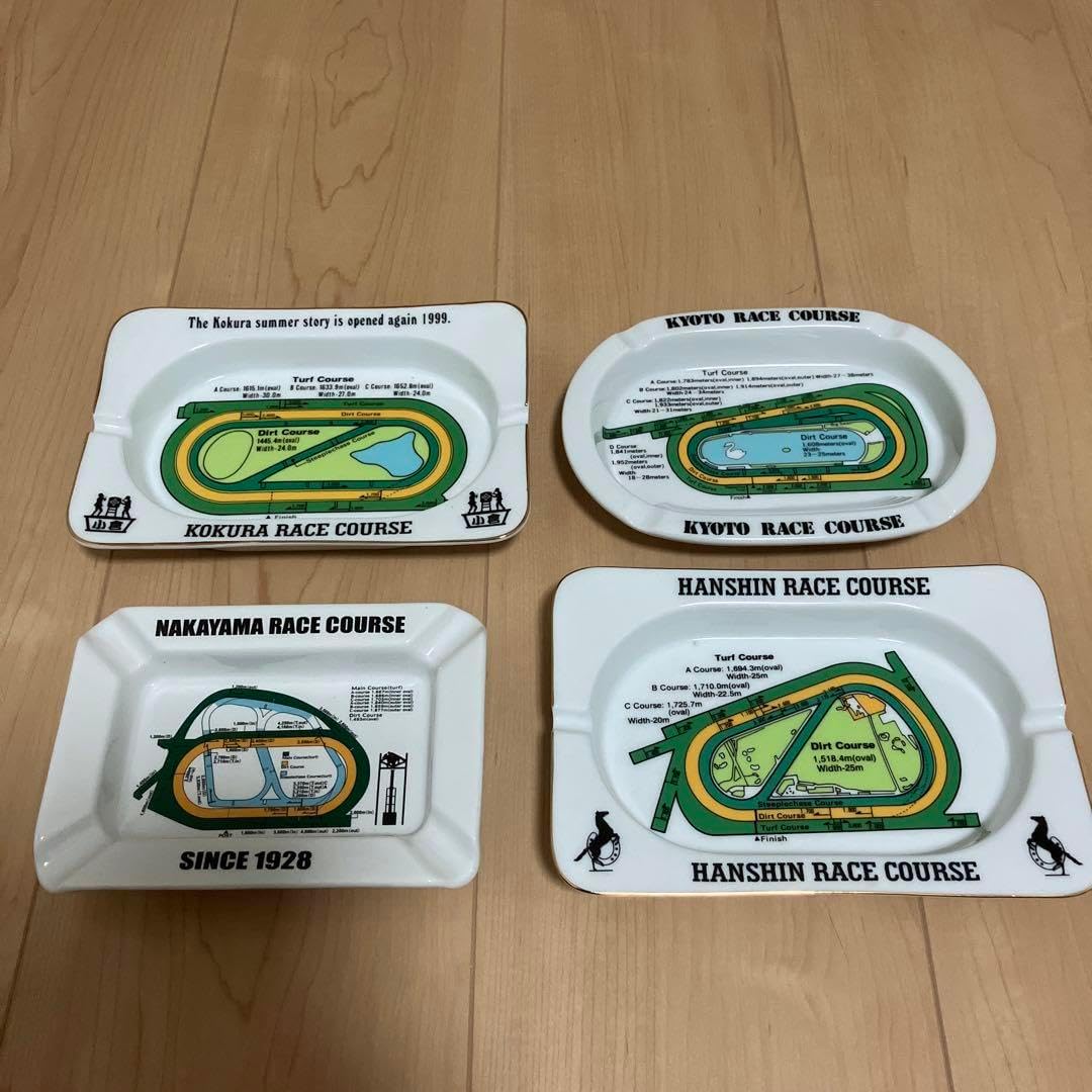 JRA 競馬場 灰皿セット JRA競馬場 灰皿 5点、マグカップ 4点 計9