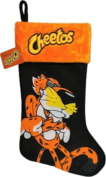 Wondapop Chester Cheetah Embroidered 20 inch Applique Christmas Stocking