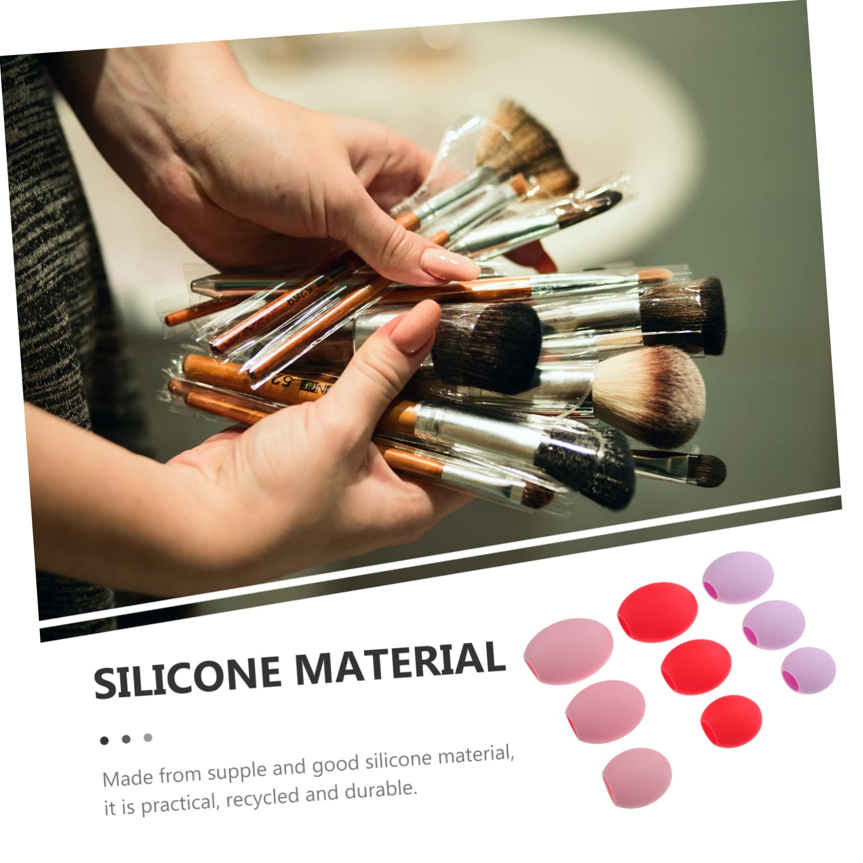 Healeved 36pièces Couvercles De Pinceaux De Maquillage Silicone Antipoussière Pour Voyage La Forme Pinceaux Et Améliore La Durabilité Maquillage De Couvercles Silicone