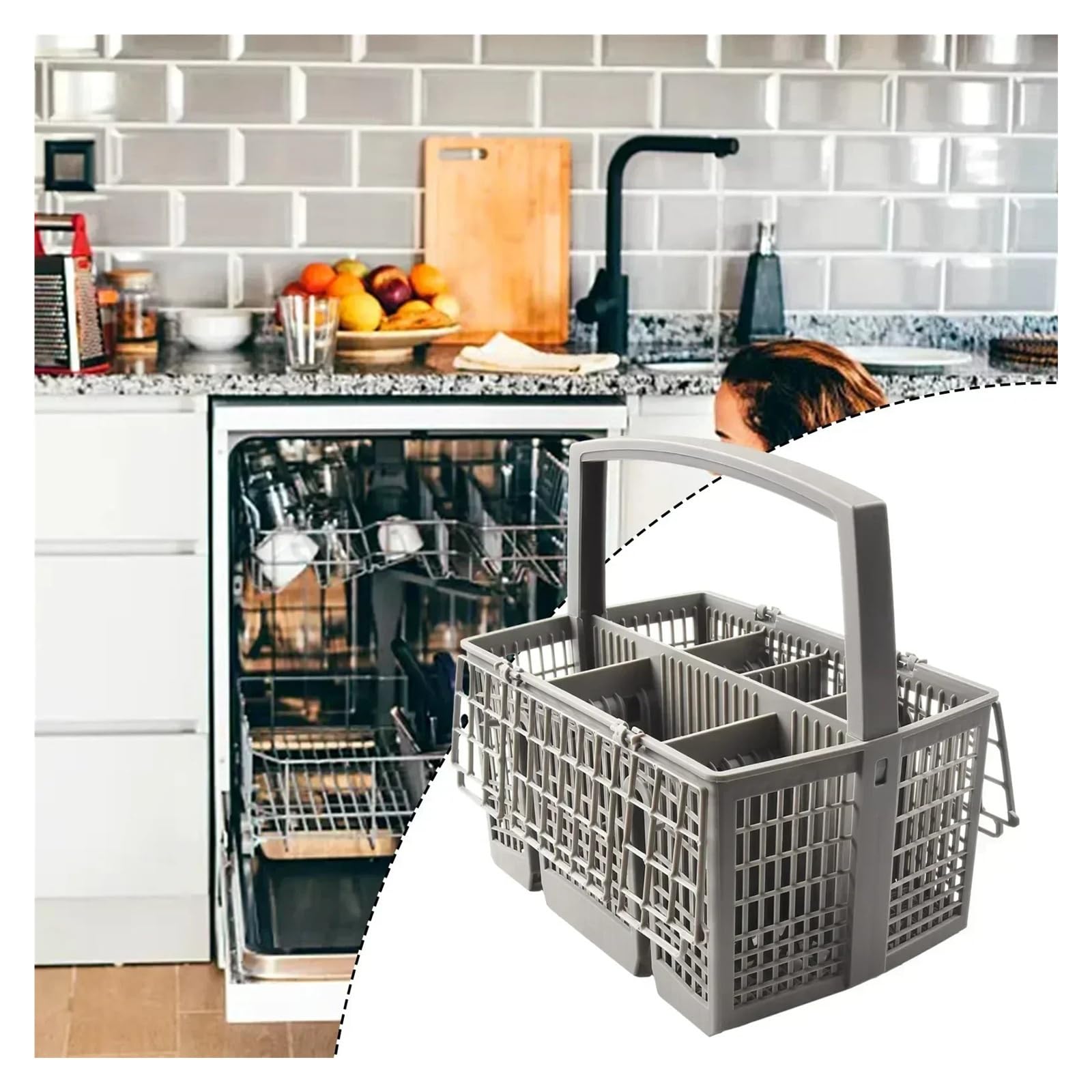 Repuesto De Cesta for Cubiertos, Accesorios for Lavavajillas, Compatible Con Bosch, SMZ5100, Compatible Con Siemens, SZ73100, 1 Ud.