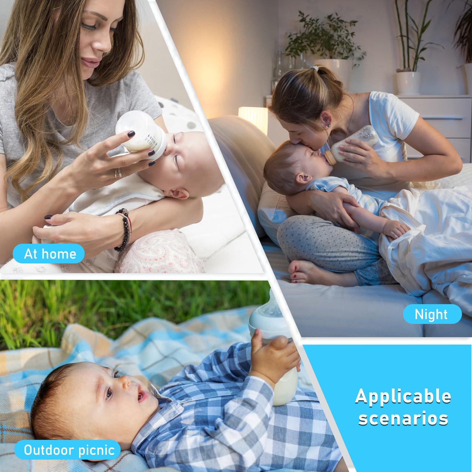 8-in-1Flaschenwärmer, Milchwärmer mit Timer, Babykostwärmer mit Fernbedienung, Sterilisator für Babyflaschen, Bottle Warmer mit Auftau, Sterilisier für Familien Kinderzimmer und Kindertagesstätten
