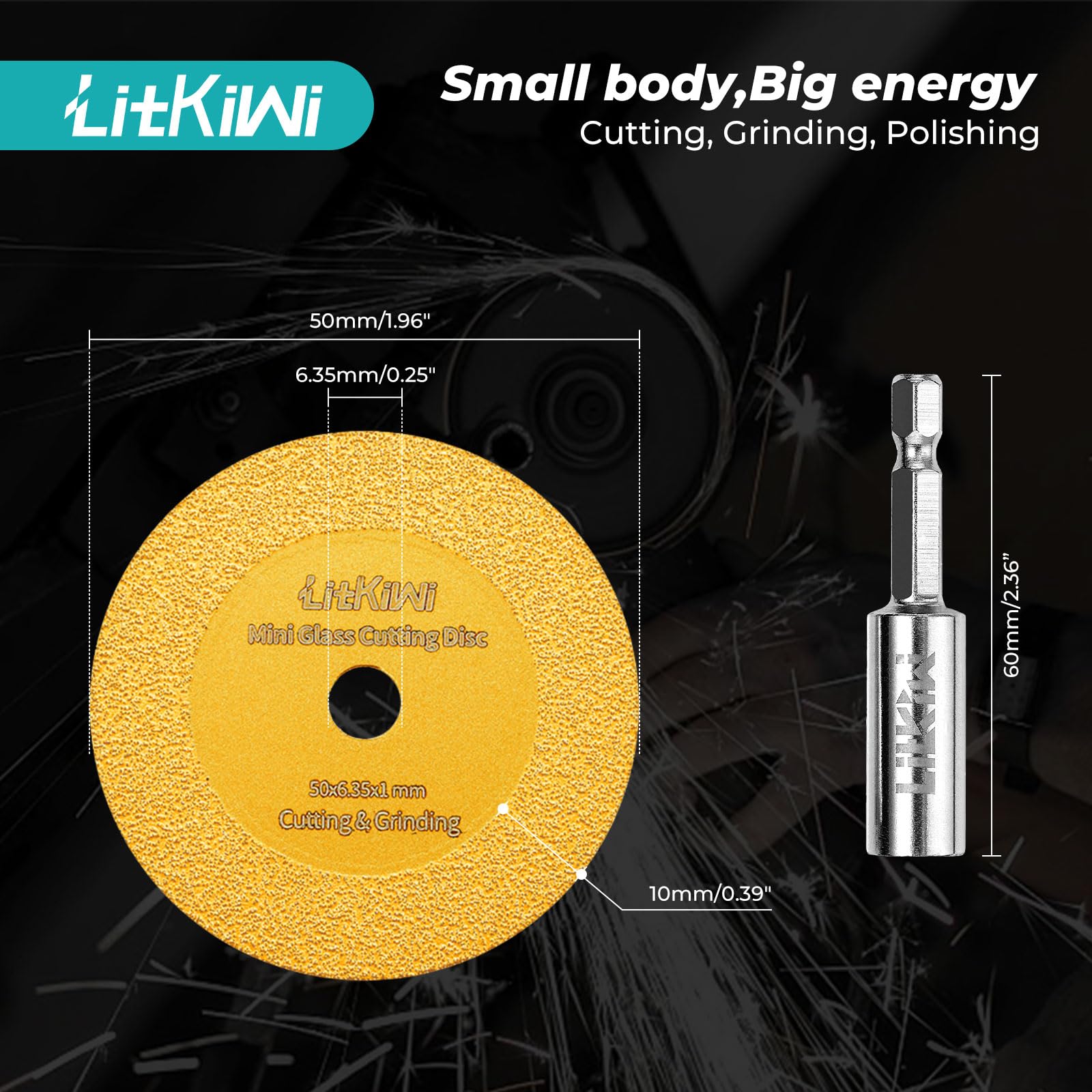 2PCS Diamond Cutting Blade Wheel with 1/4