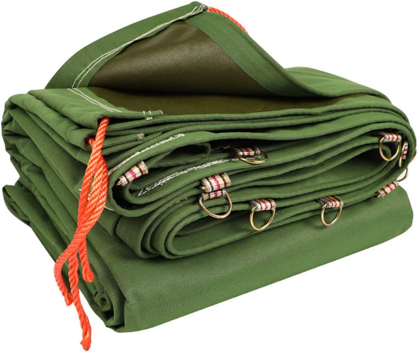 Green Tarpaulin Sheet, 550g/m² Large Heavy Duty Tarp Waterproof Tear-Resistant, 0.86mm Thicken Multipurpose Furniture Caravan Protective Cover Tent for Outdoor/Trucks/Camping, Multi Sizes,4x8m