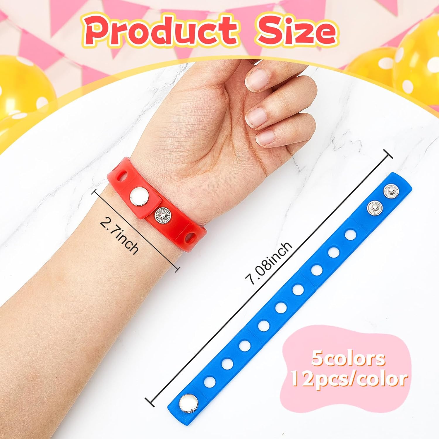 Aoriher 20 Pcs Silicone Charm Bracelets Gifts for Kids Silicone Wristband Gift Adjustable Rubber Bracelet with Holes for Boy Girl (Multicolored) - Image 2