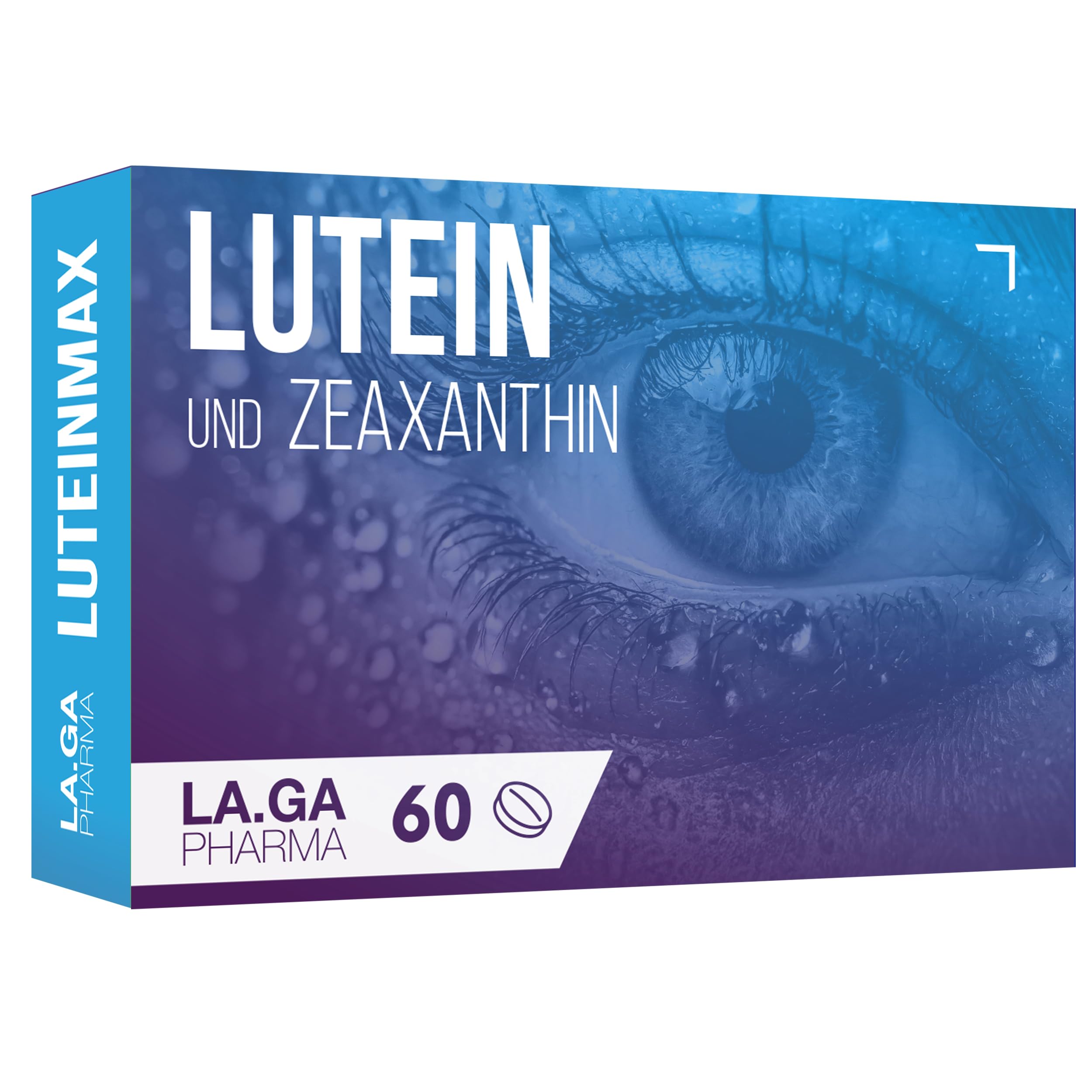 Lutein Zeaxanthin Kapseln mit Beta Carotin, Blaubeere, Vitamine A, E und B12. 60 Augenkapseln mit Lutein und Zeaxanthin. Augenvitamine, 100 % natürlich, um die Sehkraft zu verbessern.