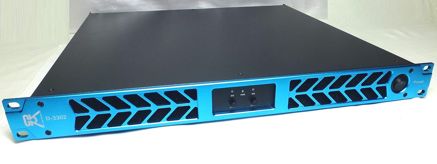 D-3302 Series Professional Power Amplifier One Space 3300 Watts x2 at 8Ω BLU