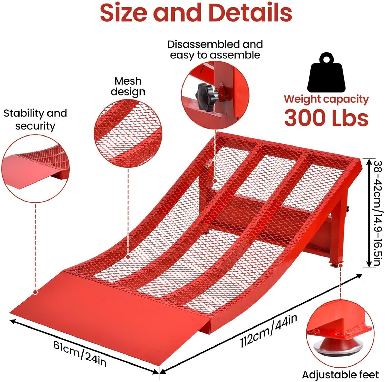 Removable Skateboard Ramps for Kids & Bike Jumps | 45° Slopes Heavy Duty Metal Bike Ramps for Kids Ages 7-16 S,Skateboard/Dirt Bikes/RC/Jump Ramp,300Lbs Capacity,Portable with Rubber Feet