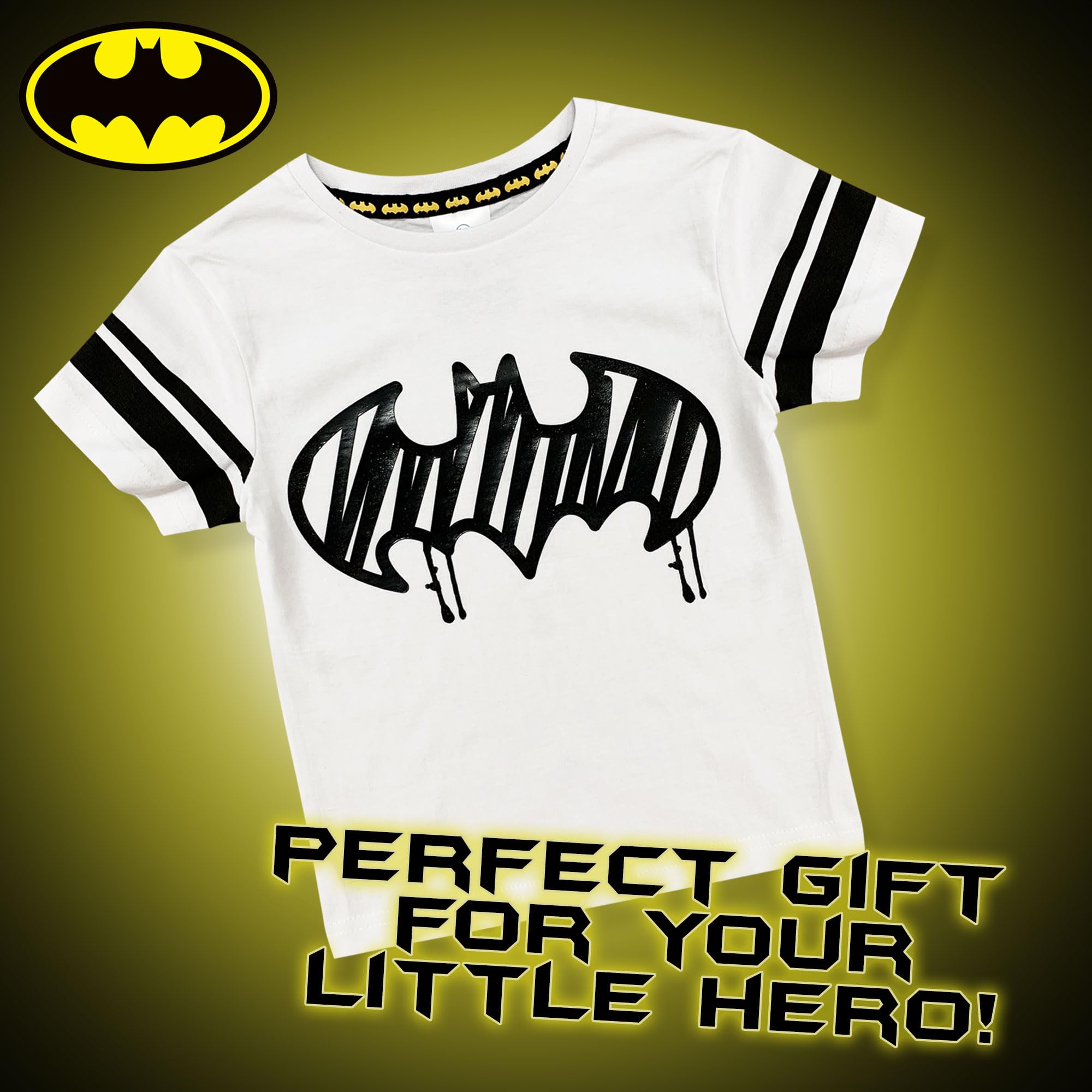 T-Shirt Batman Maglia Bambino Mezze Maniche in Cotone Maglietta Bimbo 6183